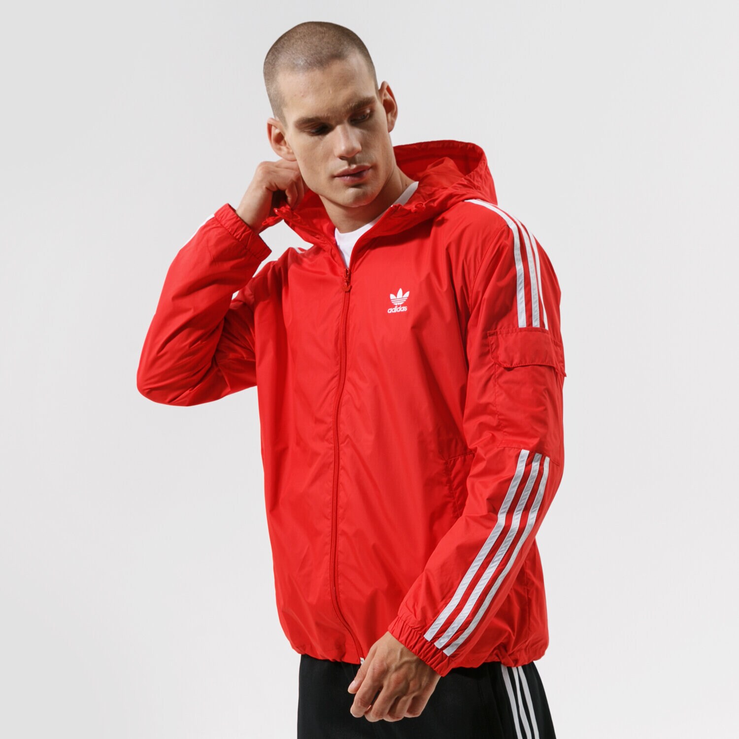 Bărbați jachetă ADIDAS JACHETĂ 3-STRIPES WB H06685 Roșu