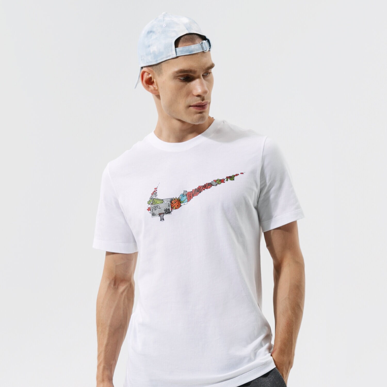 Bărbați tricou NIKE TRICOU NIKE SWOOSH NBA DD0795-100 Alb