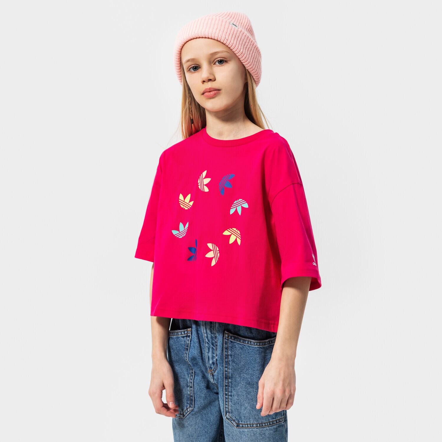 Copii tricou ADIDAS TRICOU CROPPED TEE GIRL HE4776 Roz
