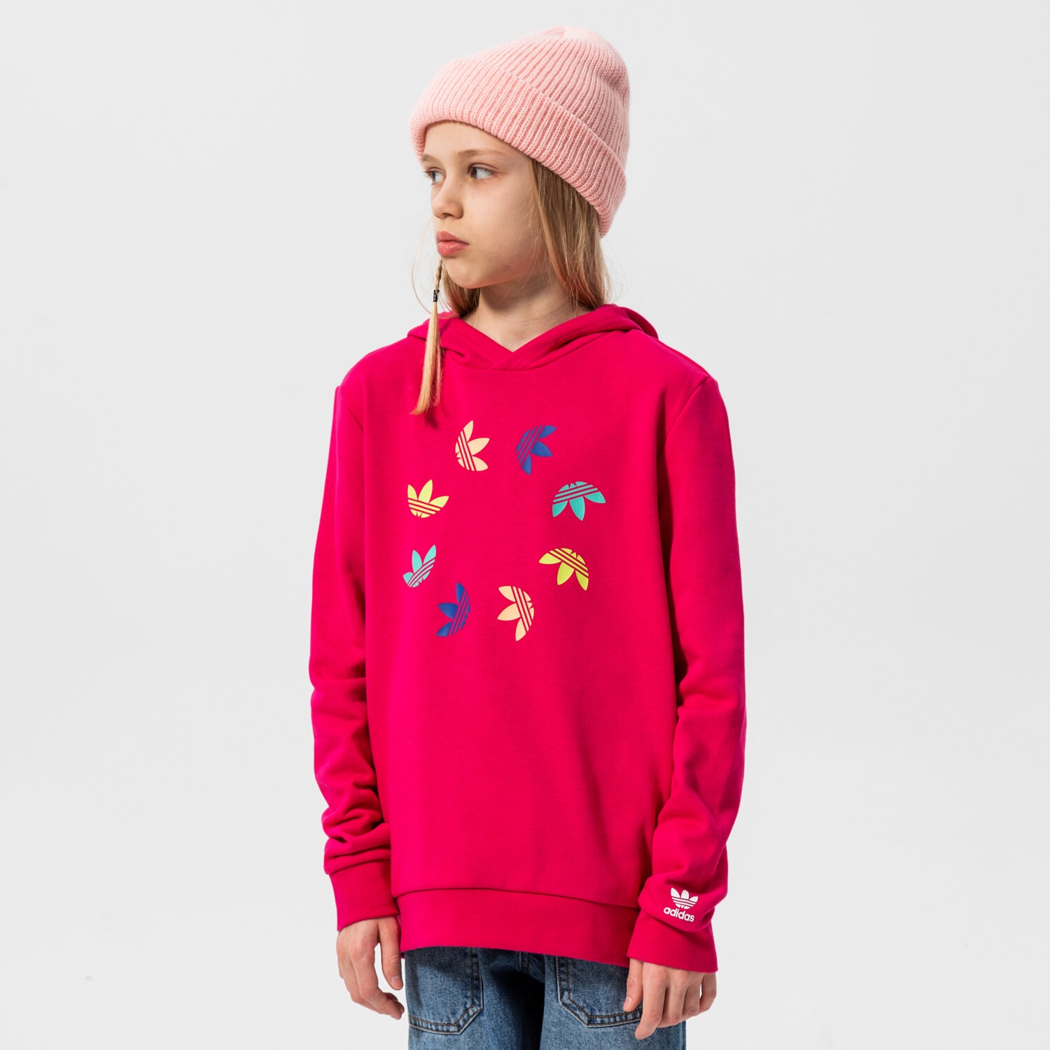 Copii bluză ADIDAS BLUZĂ CU GLUGĂ HOODIE GIRL HE4780 Roz