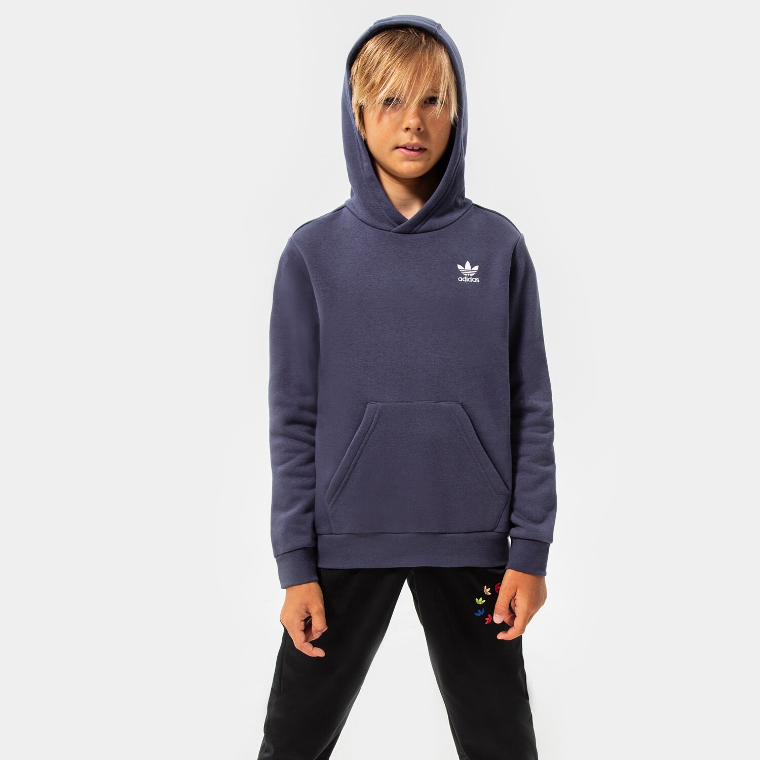 Copii bluză ADIDAS BLUZĂ CU GLUGĂ HOODIE BOY HG1440 Bleumarin
