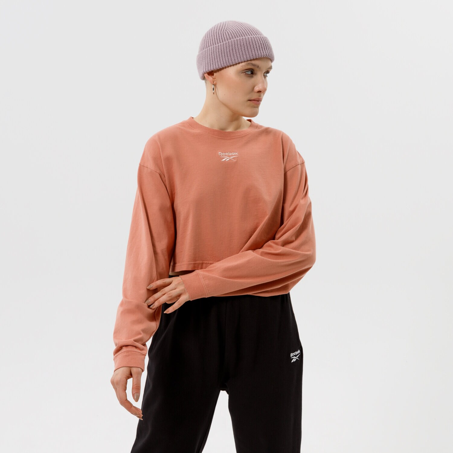 Femei bluză REEBOK BLUZĂ CL WDE COTTON LONGSLEEVE H49247 Negru