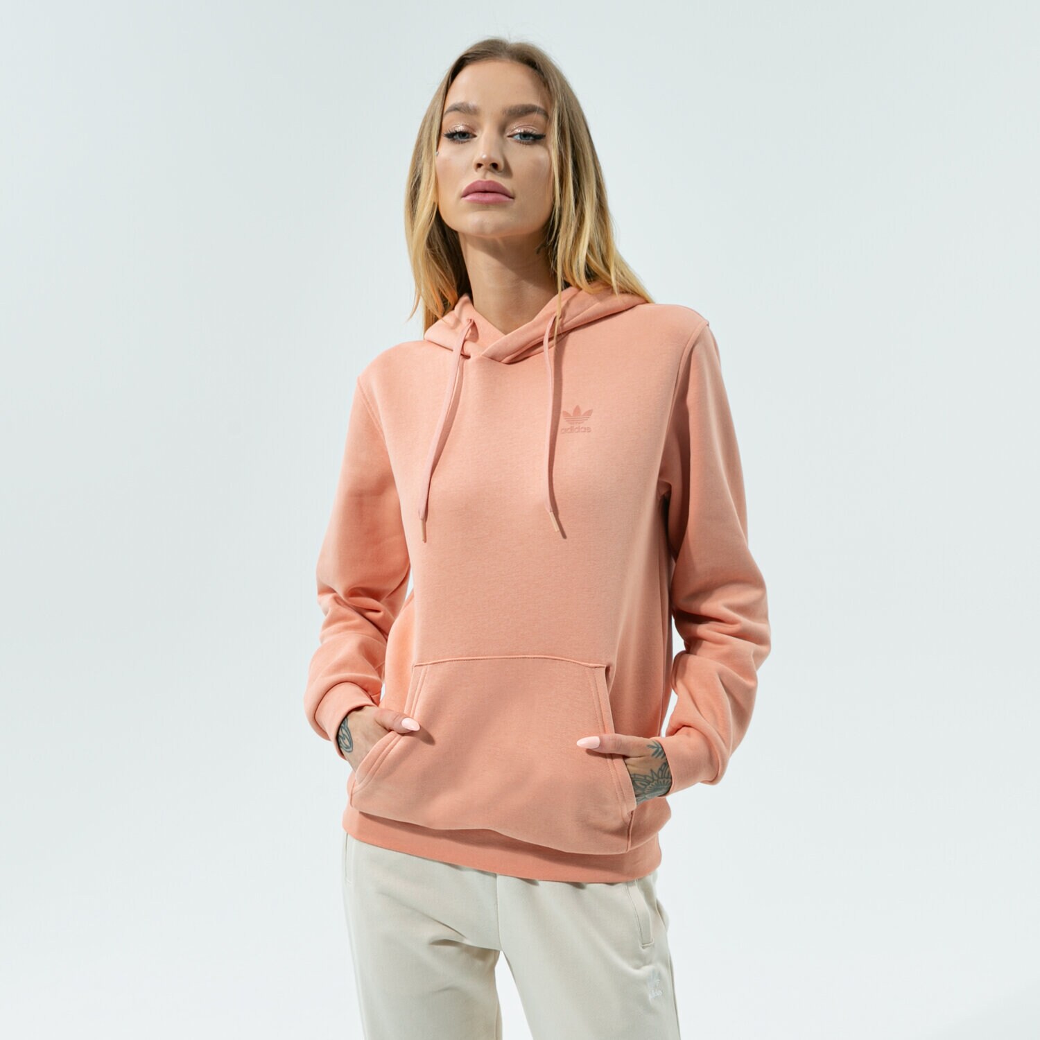 Femei bluză ADIDAS BLUZĂ CU GLUGĂ MM TREF FB OH H09145 Roz