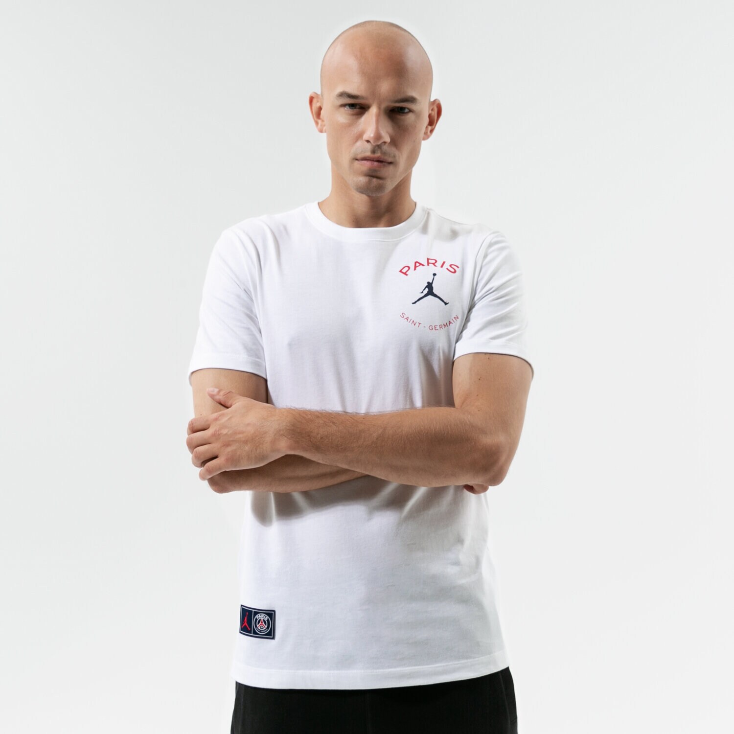 Bărbați tricou JORDAN TRICOU PARIS SAINT-GERMAIN LOGO DB6514-100 Alb