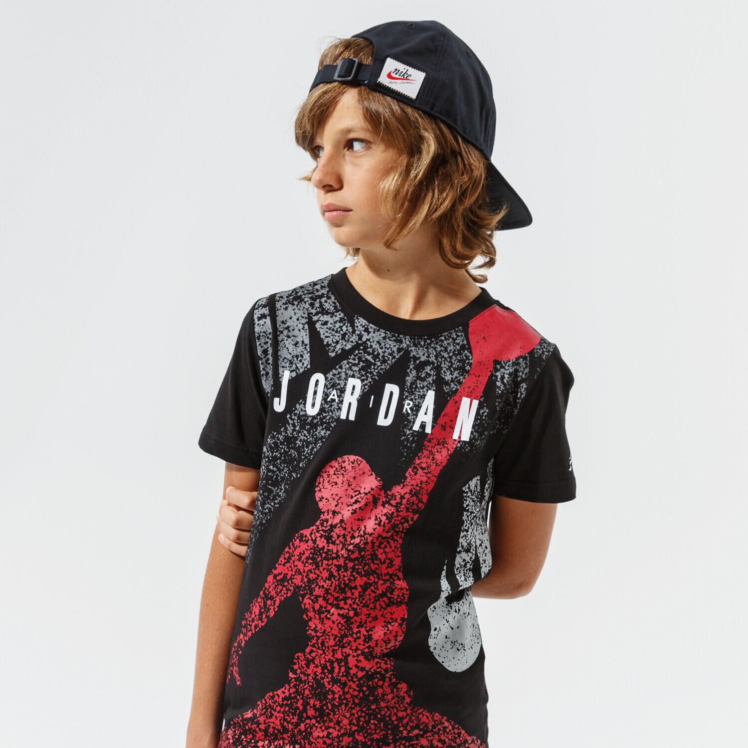 Copii tricou JORDAN TRICOU JM DISTRESS TEE BOY 95A605-023 Negru