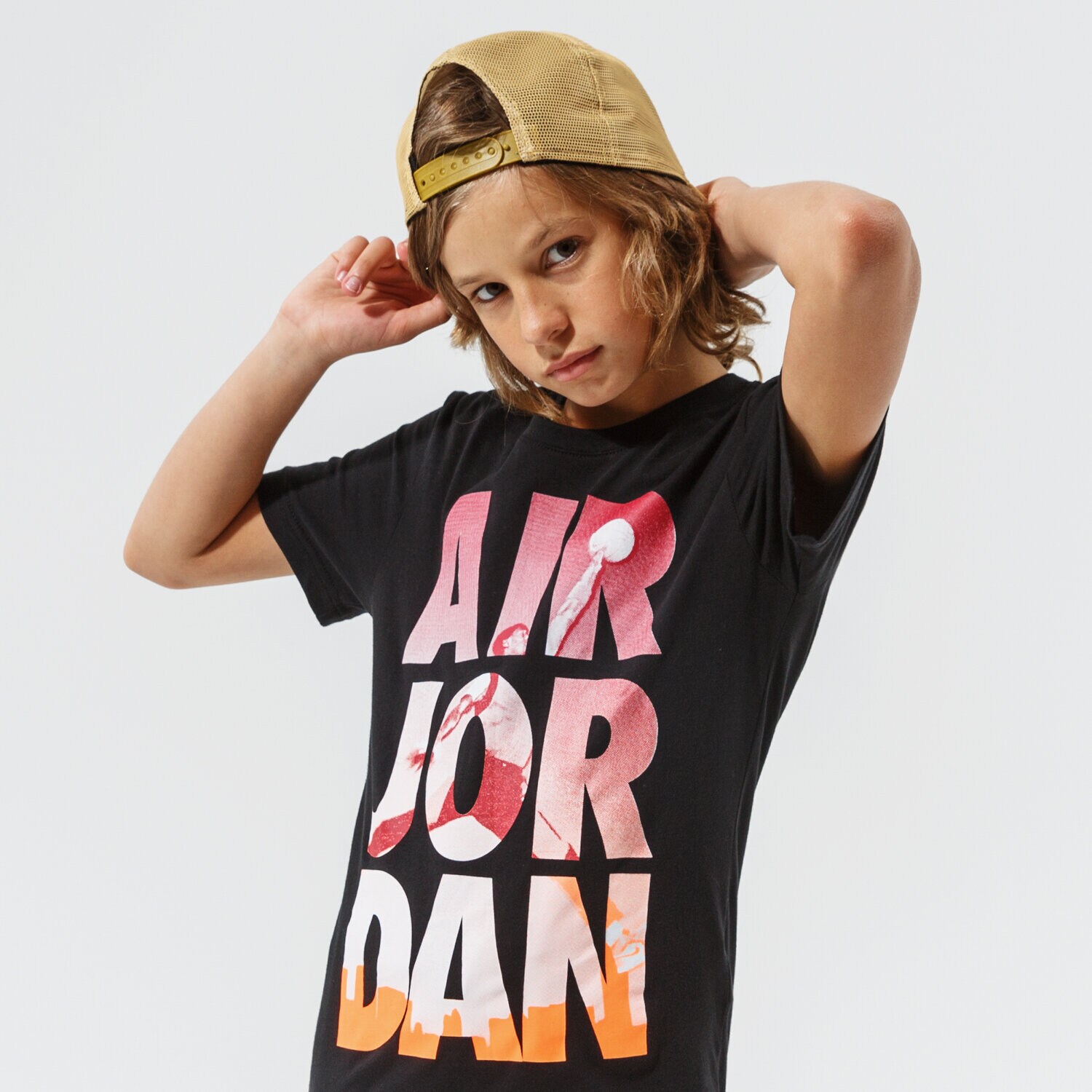 Copii tricou JORDAN TRICOU DUNK FADE BOY 95A560-023 Negru