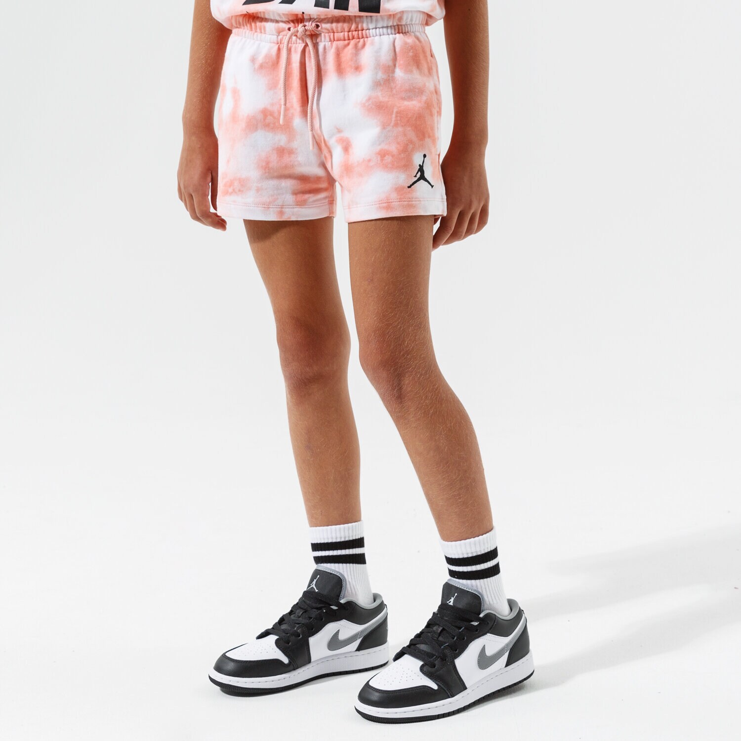 Pantaloni scurți și rochii pentru copii JORDAN PANTALONI SCURȚI JORDAN   GIRL TIE DYE FT SHORT GIRL 45A766-N0K Portocaliu
