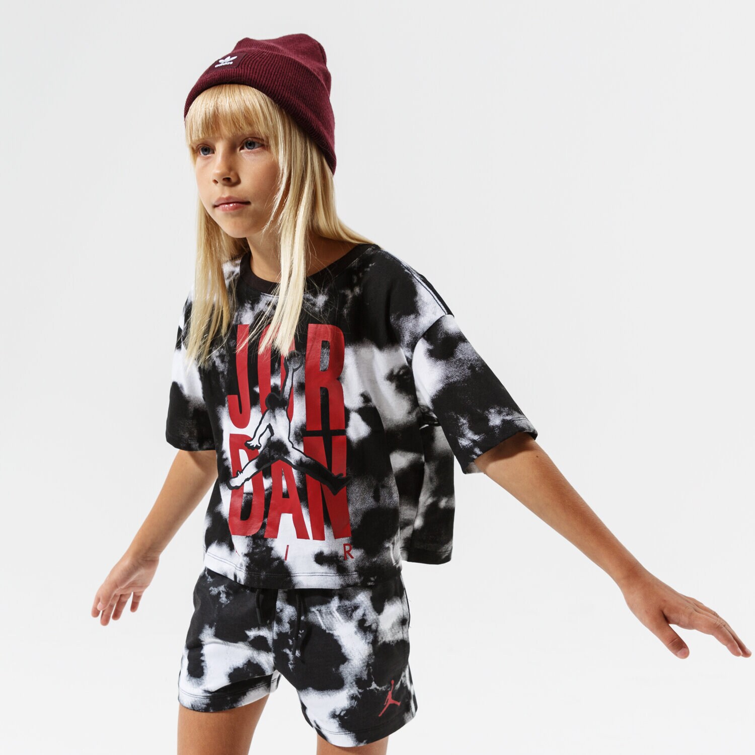 Copii tricou JORDAN TRICOU JORDAN GIRL TIE DYE BOXY TEE GIRL 45A764-K04 Negru