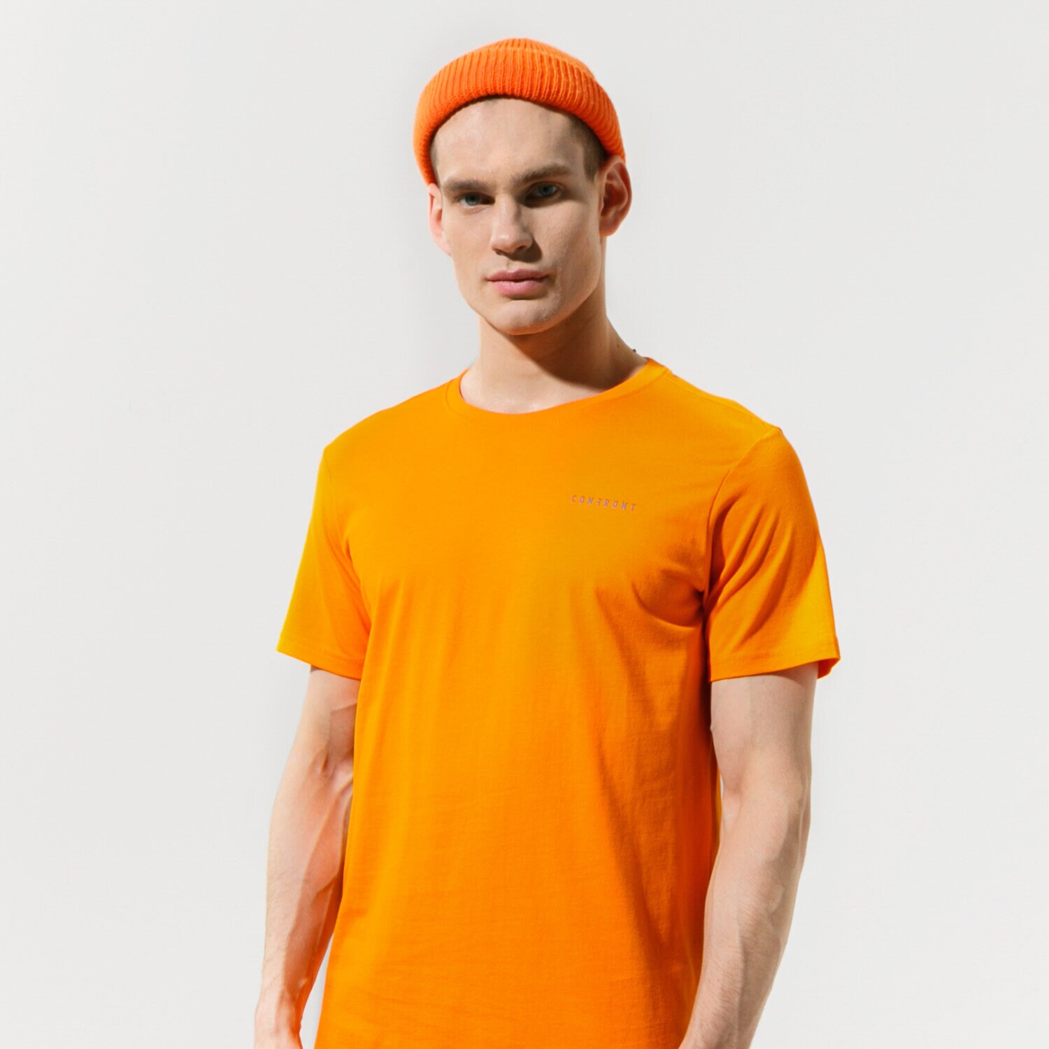 Bărbați tricou CONFRONT TRICOU BIG LOGO TEE ORA CF121TSM98002 Portocaliu