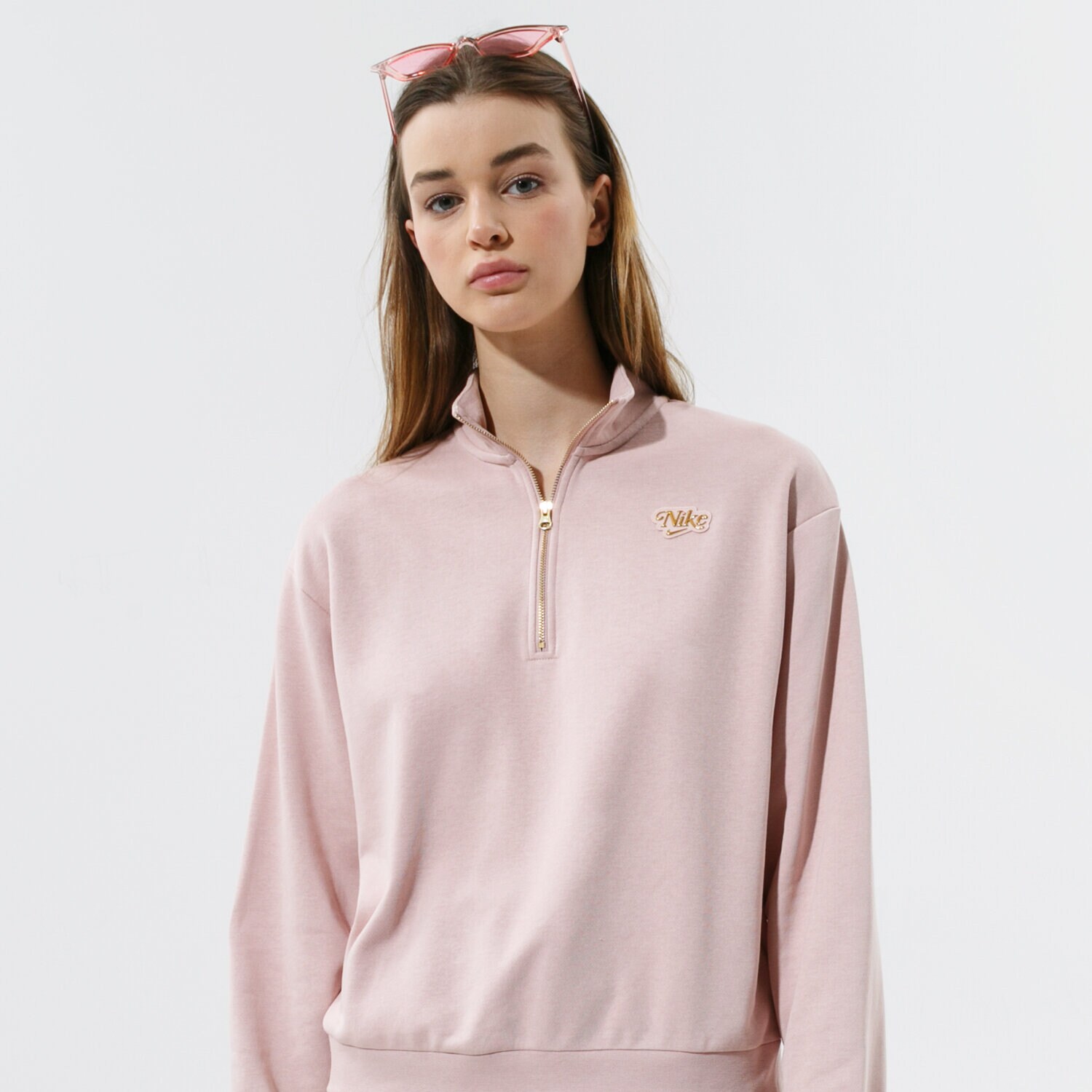 Femei bluză NIKE BLUZĂ W NSW FEMME QZ FLC DC5501-601 Roz