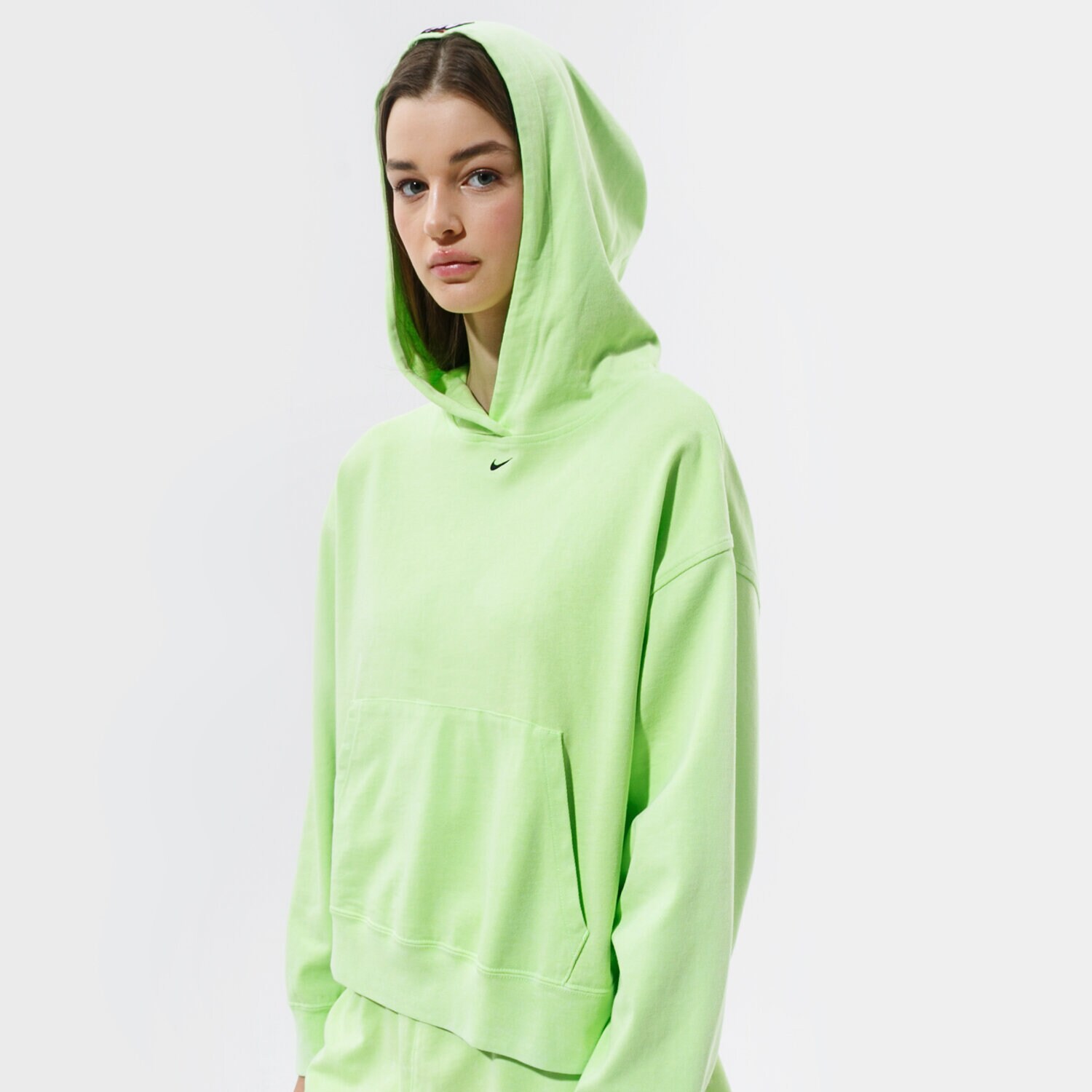 Femei bluză NIKE BLUZĂ CU GLUGĂ W NSW WASH HOODIE CZ9854-358 Verde