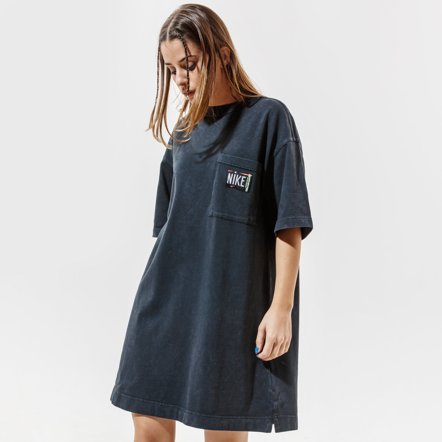 Femei rochii și fuste NIKE ROCHIE W NSW WASH DRSS CZ9862-010 Negru