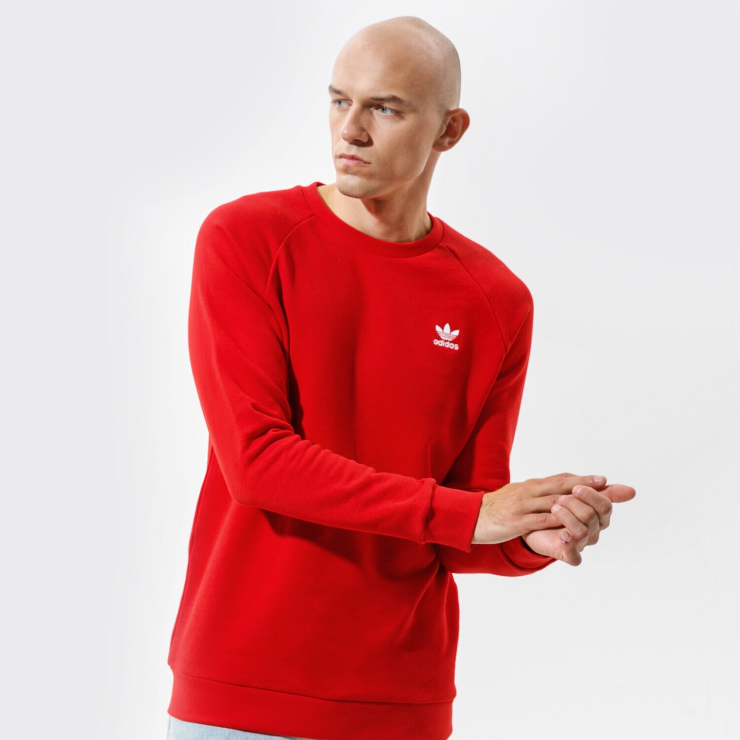 Bărbați bluză ADIDAS BLUZĂ ESSENTIAL CREW GN3412 Roșu