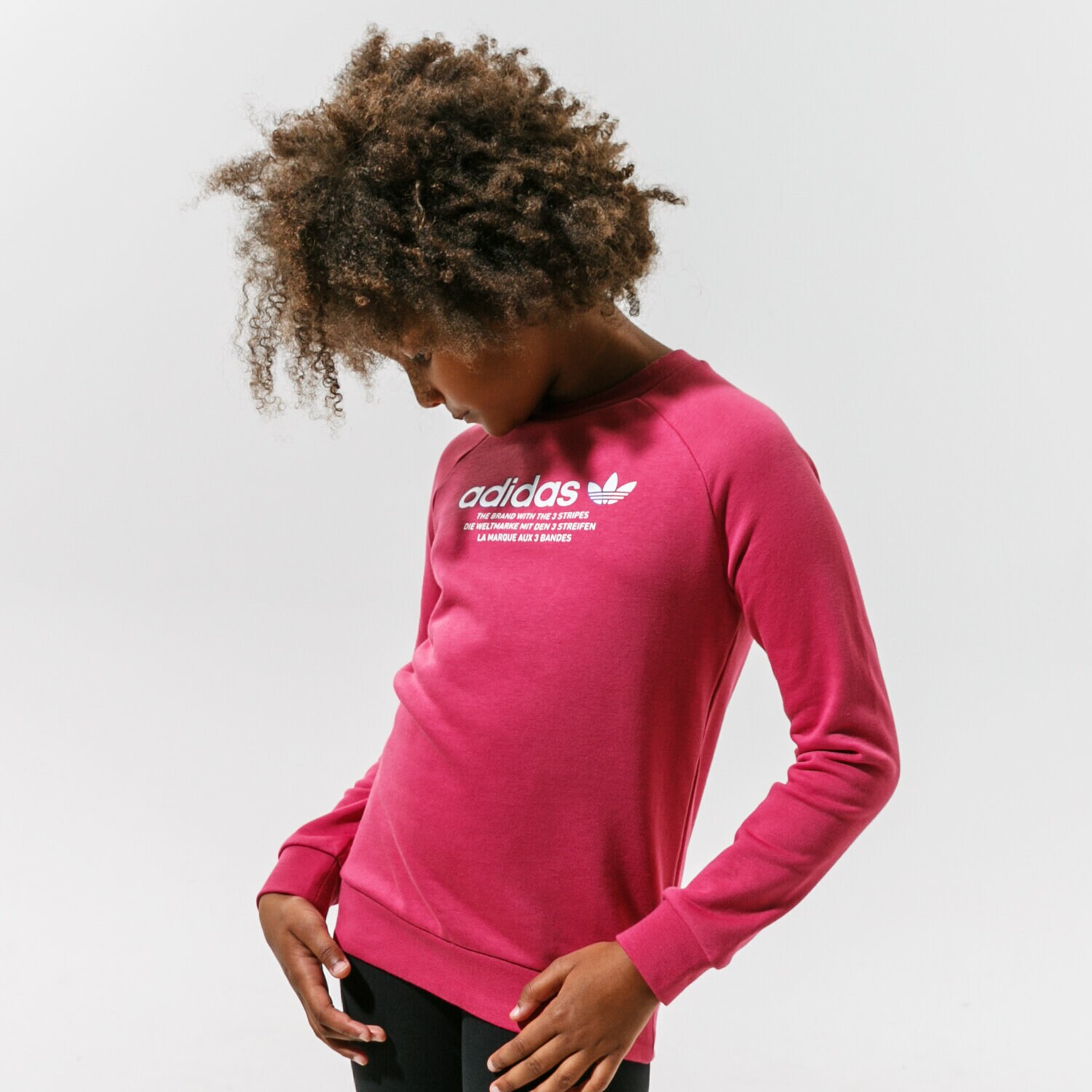 Copii bluză ADIDAS BLUZĂ CREW WW GN7476 Roz