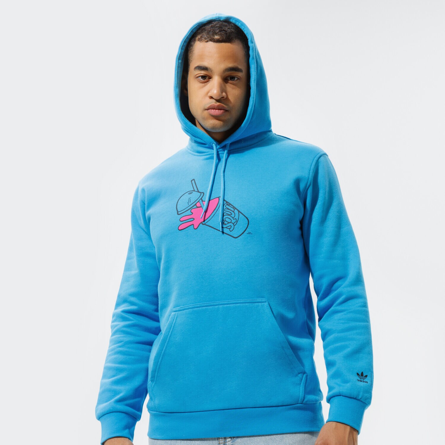 Bărbați bluză ADIDAS BLUZĂ CU GLUGĂ SIMPSONS SQUISHEE HOODIE HA5812 Albastru