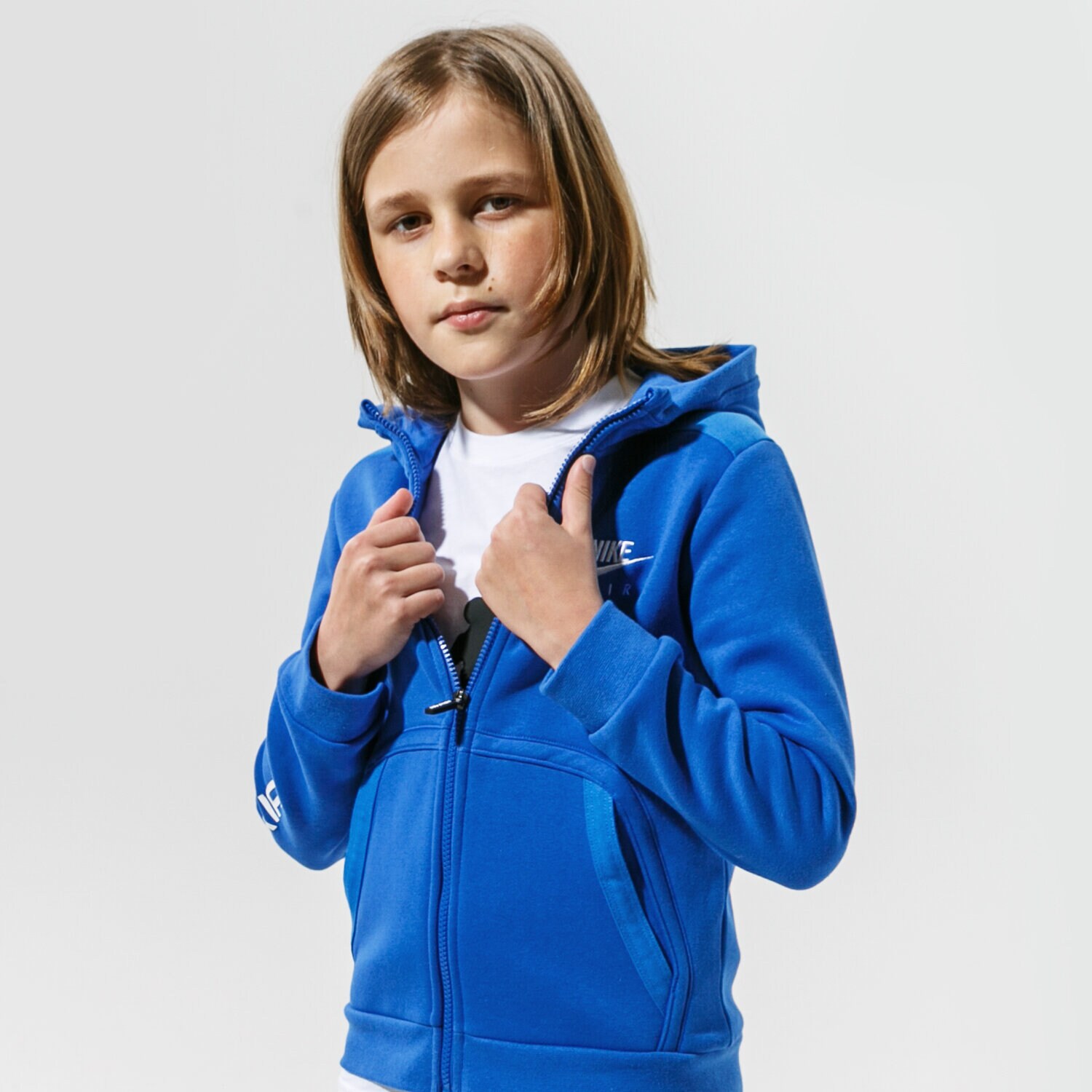 Copii bluză NIKE BLUZĂ CU GLUGĂ AIR DA0699-480 Albastru
