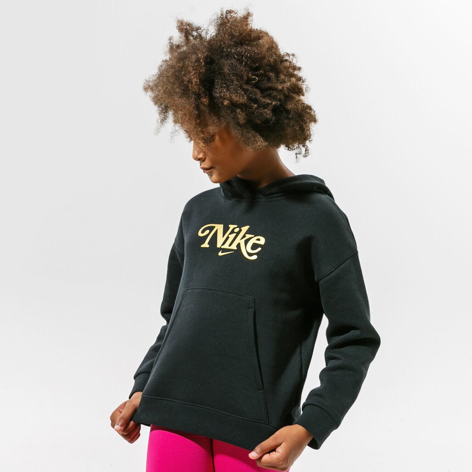 Copii bluză NIKE BLUZĂ CU GLUGĂ SPORTSWEAR SPORTSWEAR CLUB FLEECE DC7097-010 Negru
