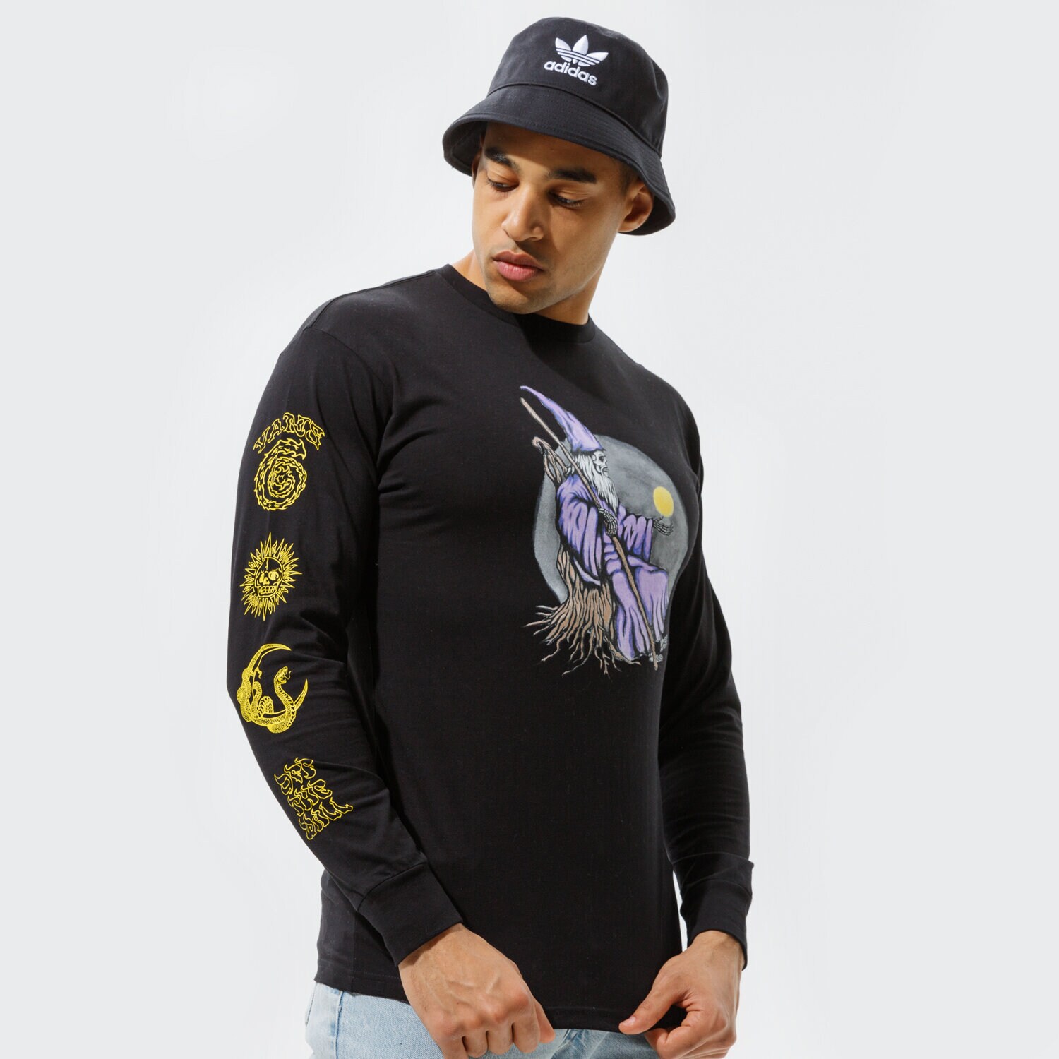 Bărbați tricou VANS TRICOU MN NEW AGE LS BLACK VN0A54D9BLK1 Negru