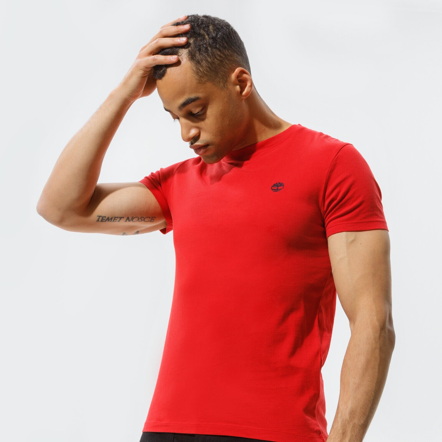 Bărbați tricou TIMBERLAND TRICOU SS DUNSTAN RIVER JERSEY CREW TEE (SLIM) TB0A2BPRP921 Roșu