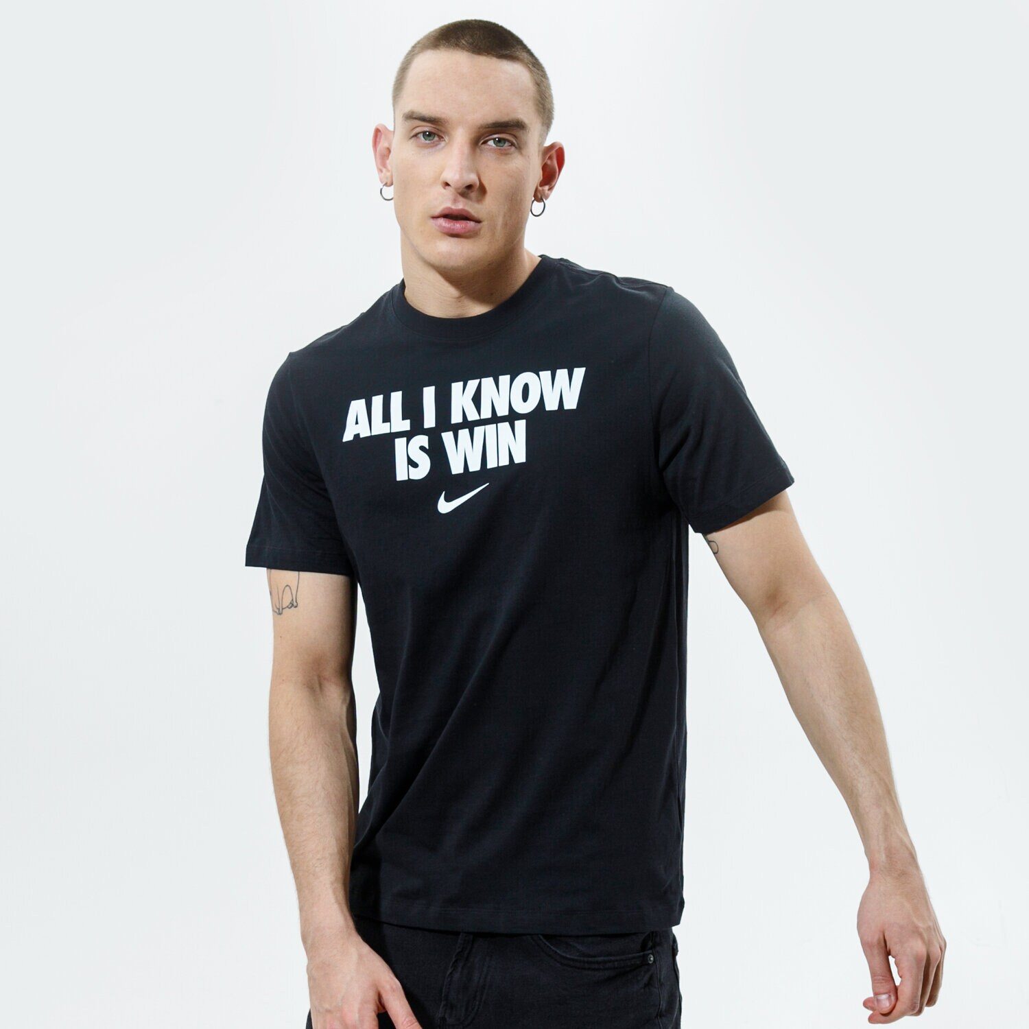 Bărbați tricou NIKE TRICOU "ALL I KNOW IS WIN" NBA DD0773-010 Negru