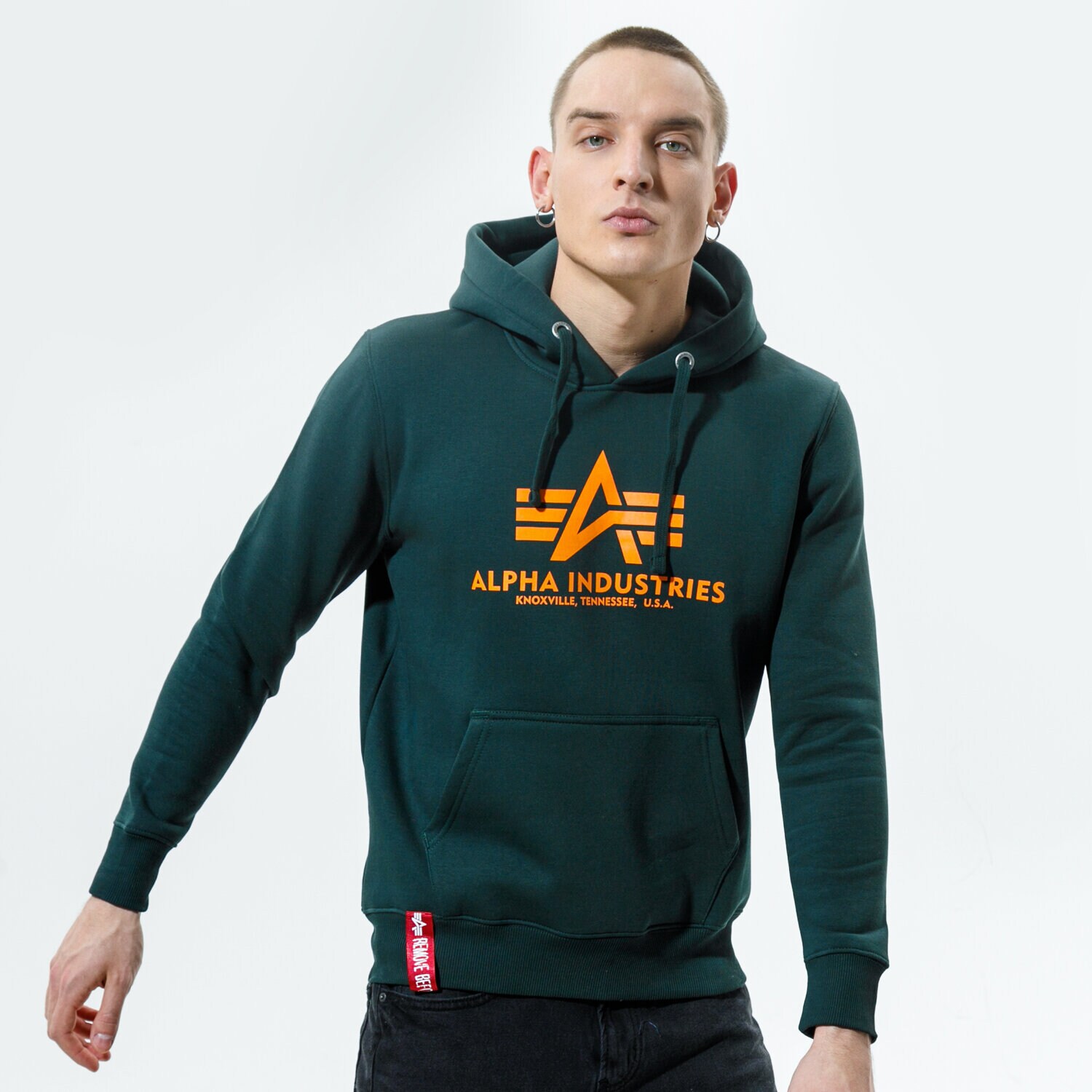 Bărbați bluză ALPHA INDUSTRIES BLUZĂ CU GLUGĂ BASIC HOODY 178312-353 Verde