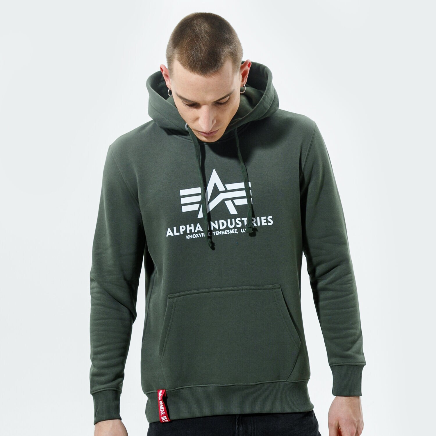 Bărbați bluză ALPHA INDUSTRIES BLUZĂ CU GLUGĂ BASIC HOODY 178312-142 Kaki