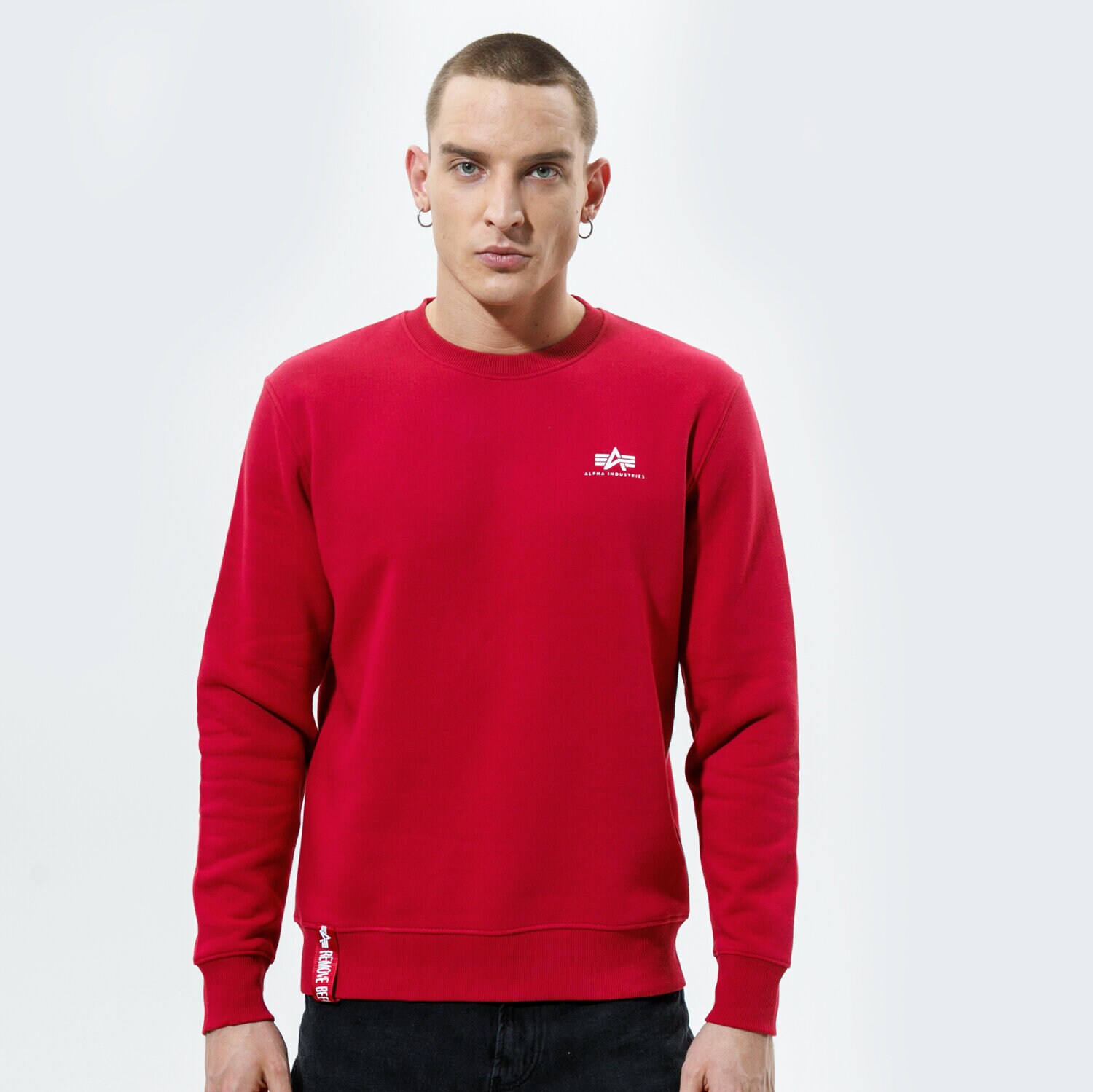 Bărbați bluză ALPHA INDUSTRIES BLUZĂ BASIC SWEATER SMALL LOGO 188307-523 Bordo