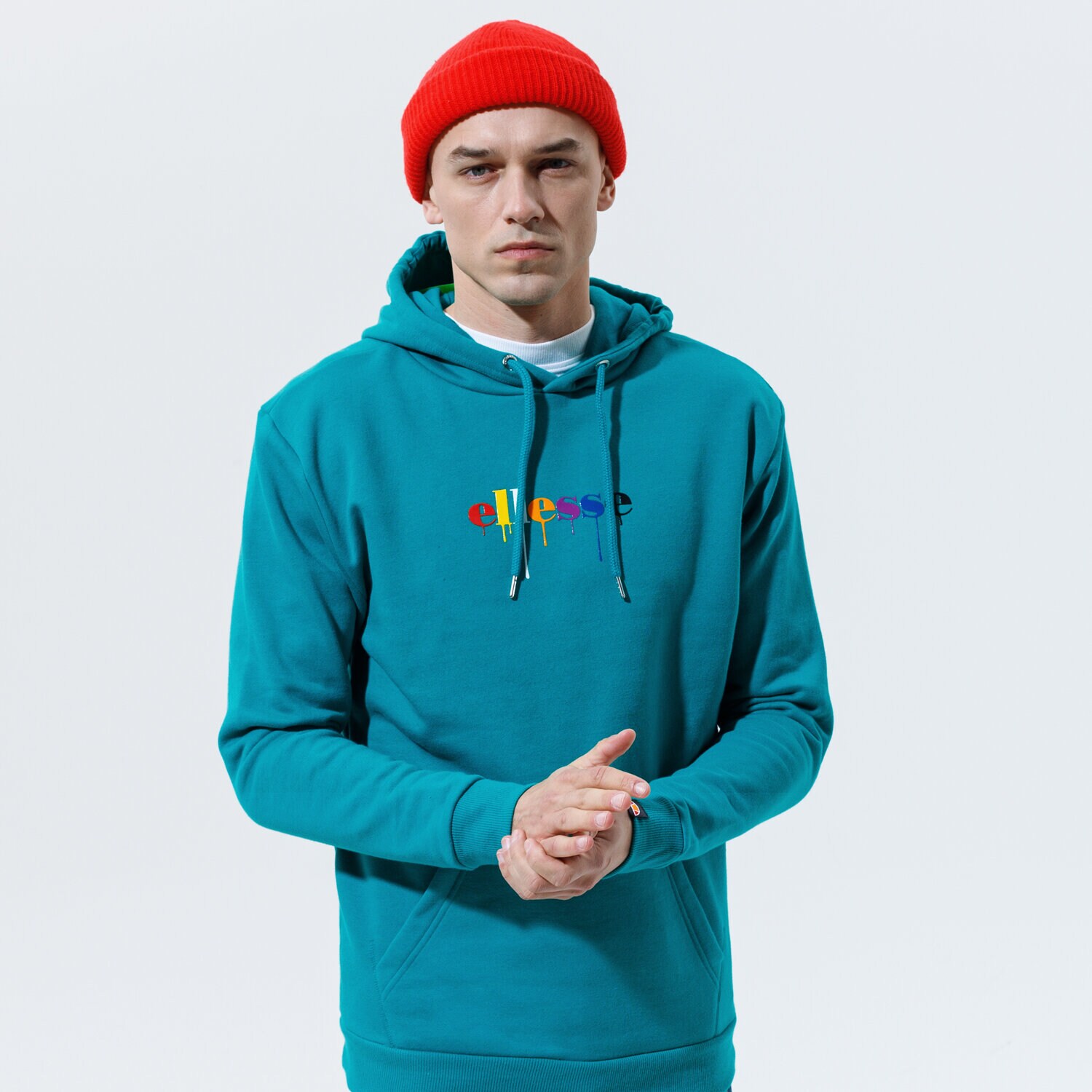 Bărbați bluză ELLESSE BLUZĂ CU GLUGĂ BAZ OH HOODY GREEN SHI12362503 Albastru