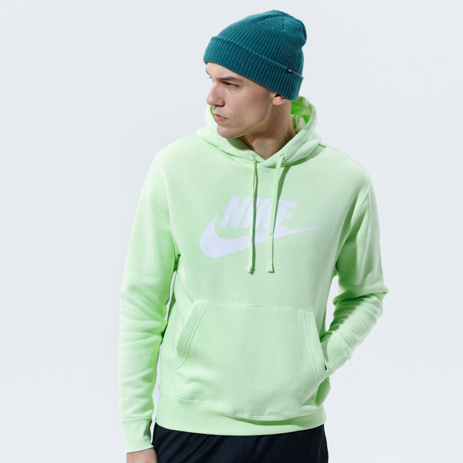 Bărbați bluză NIKE BLUZĂ SPORTSWEAR CLUB FLEECE BV2973-383 Verde