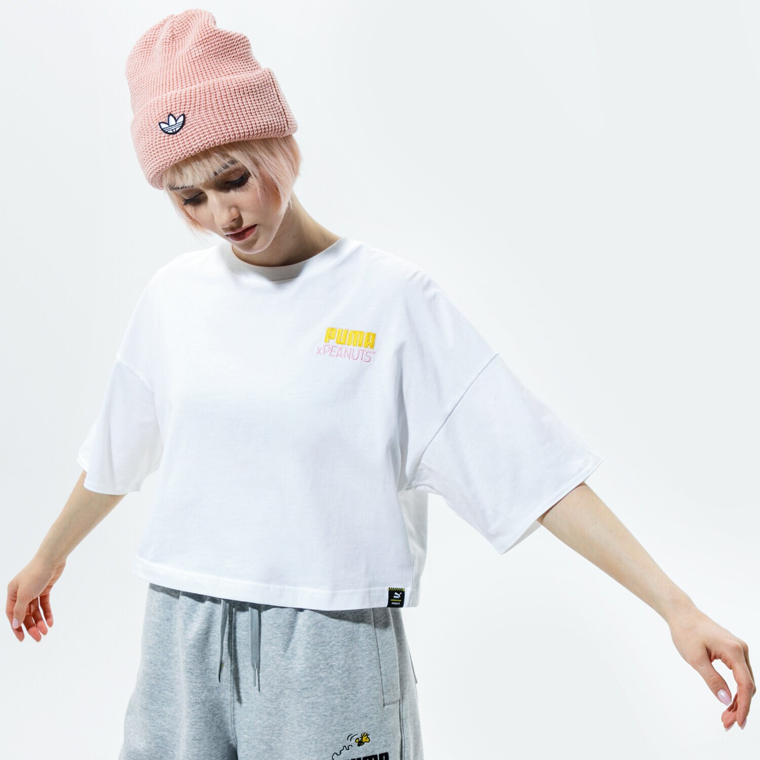 Femei tricou PUMA TRICOU PUMA X PEANUTS W TEE 53115802 Alb