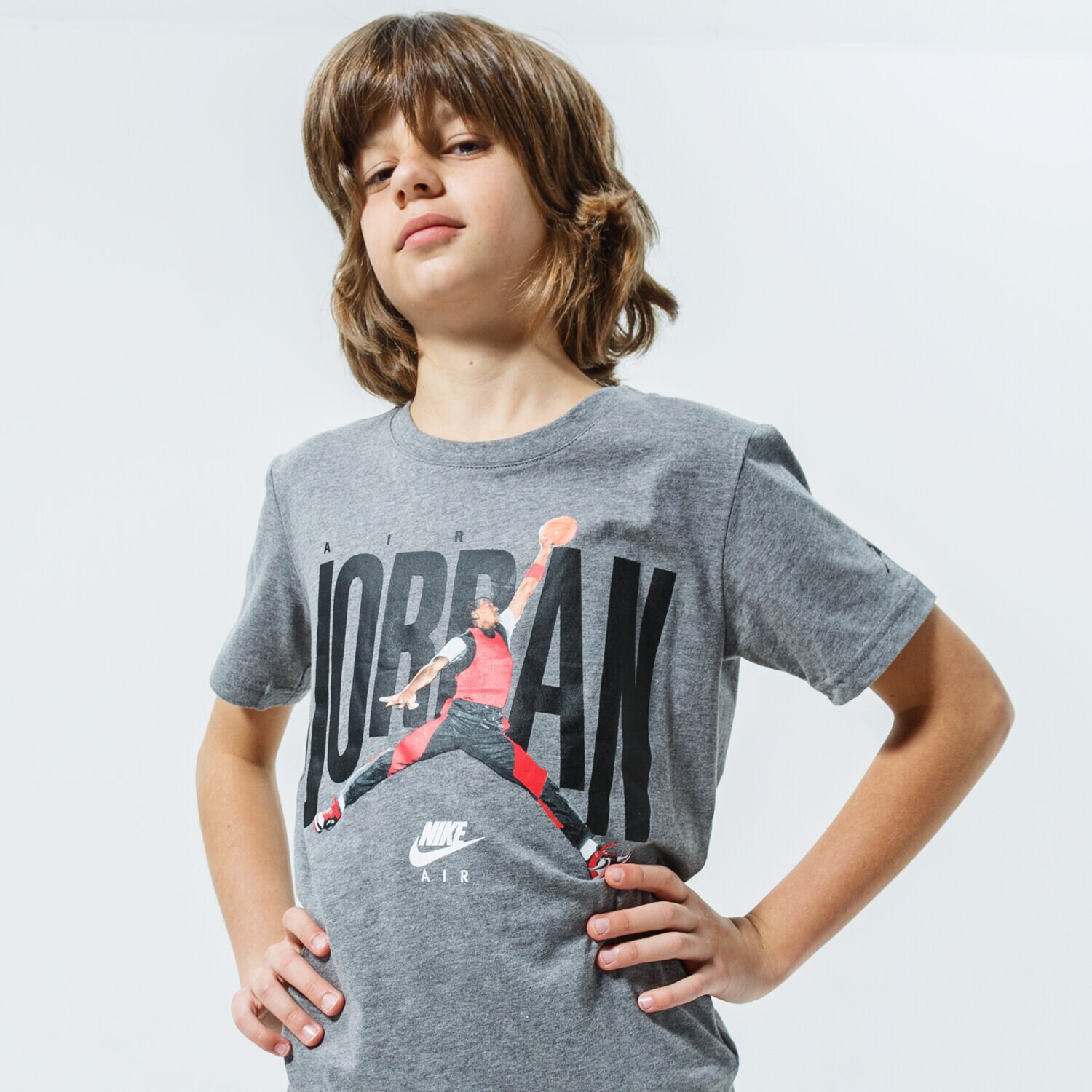 Copii tricou JORDAN TRICOU MJ SS CREW 2 957290-GEH Gri