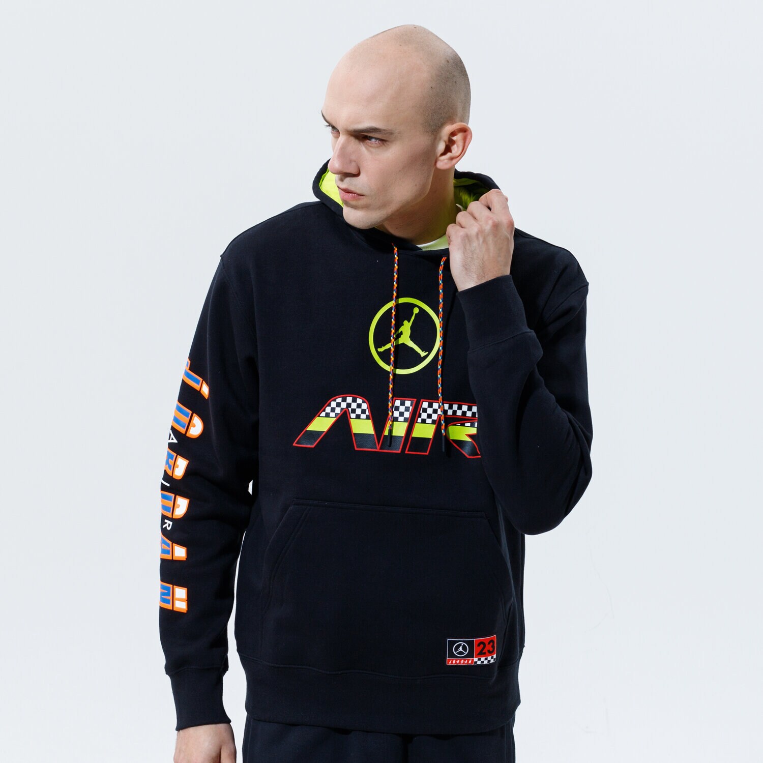 Bărbați bluză JORDAN BLUZĂ CU GLUGĂ SPORT DNA CV2984-010 Negru