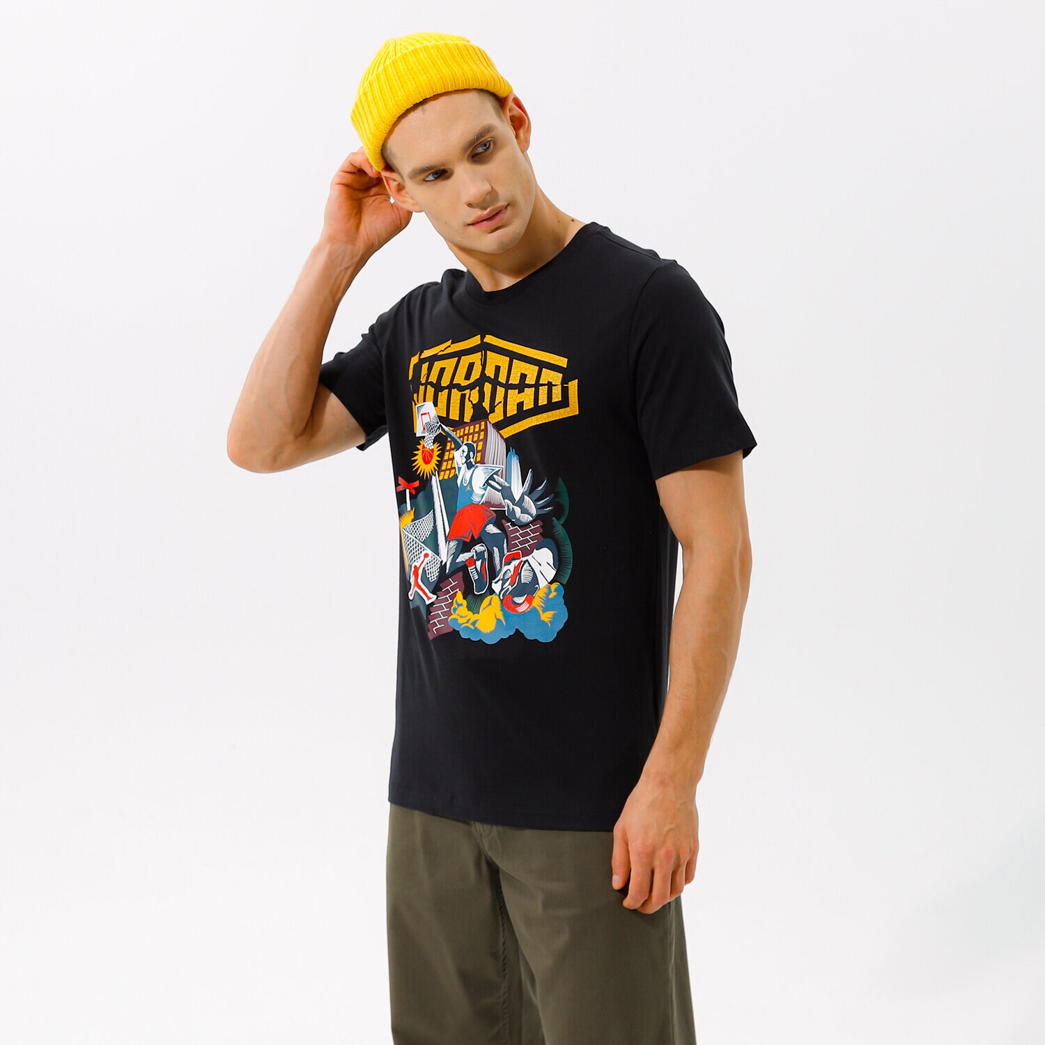 Bărbați tricou JORDAN TRICOU M J SPRT DNA SS GFX CREW DC9783-010 Negru