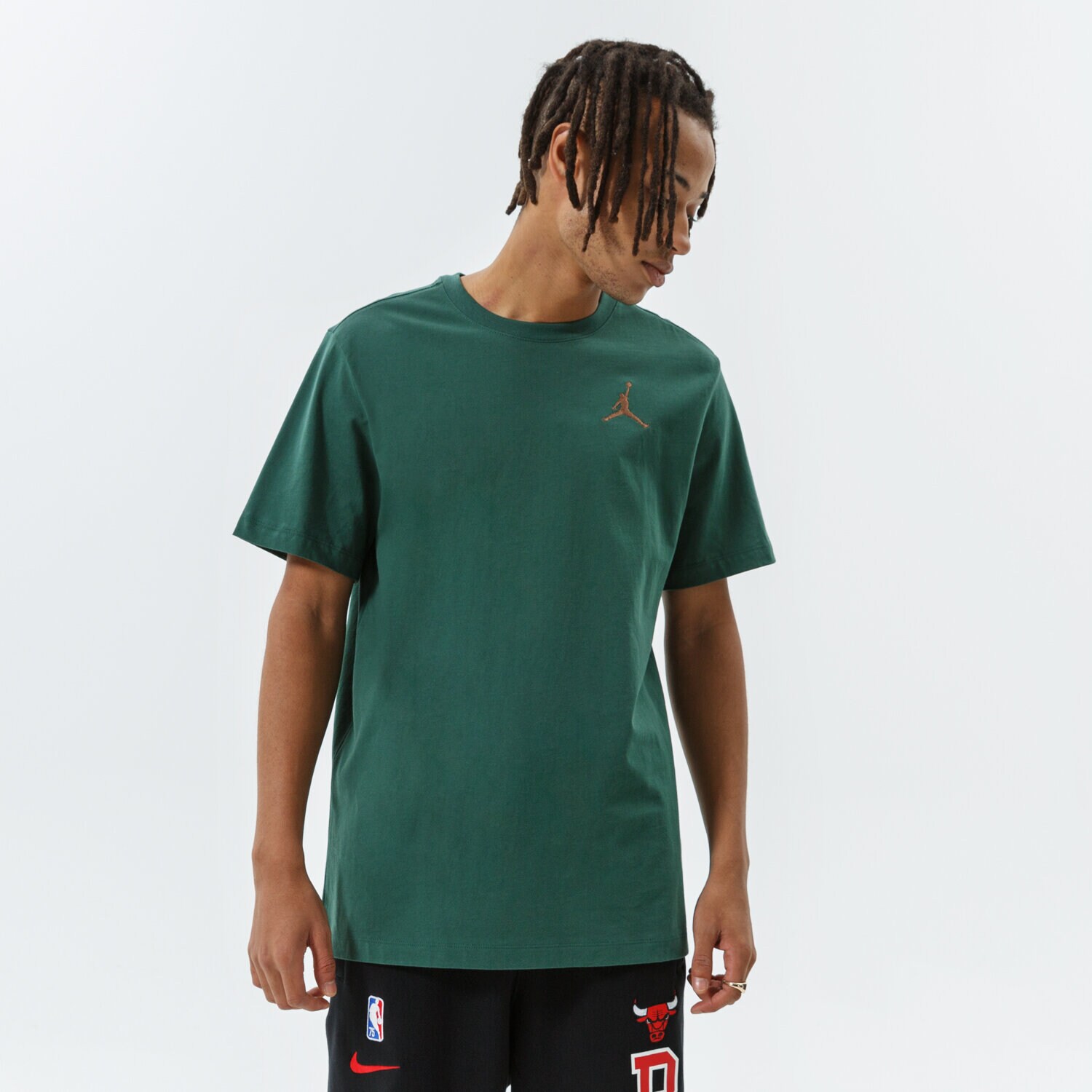 Bărbați tricou JORDAN TRICOU M J JUMPMAN EMB SS CREW DC7485-333 Verde