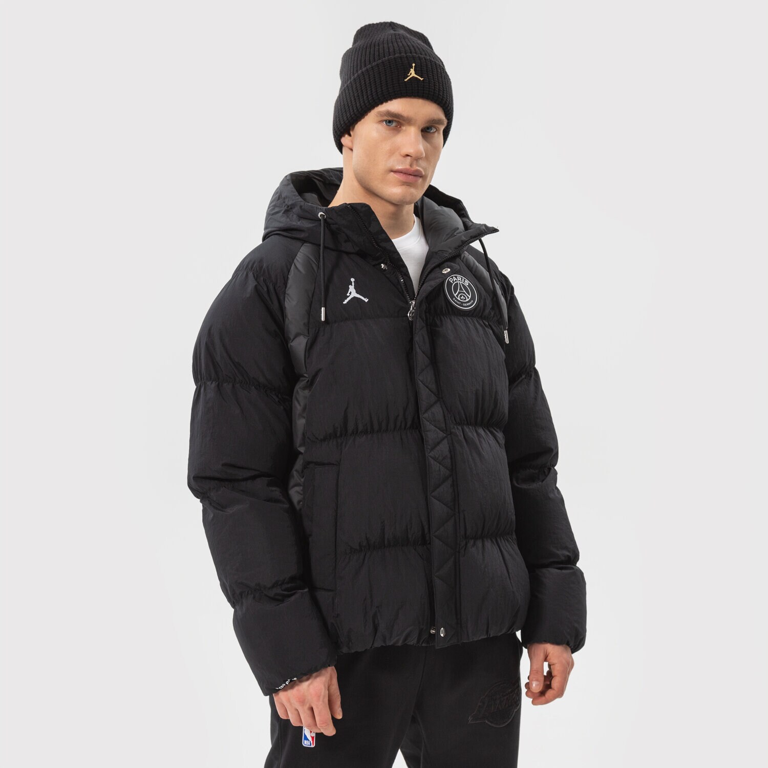 Bărbați eacă de iarnă JORDAN JACHETĂ DE IARNĂ M J PSG PUFFER JKT DB6494-010 Negru