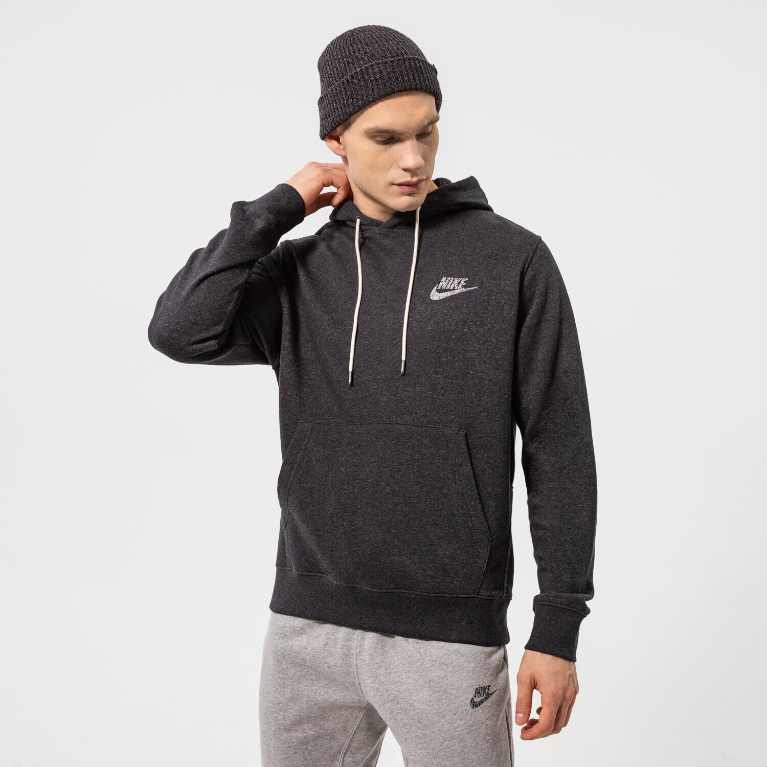 Bărbați bluză NIKE BLUZĂ CU GLUGĂ M NSW SPE+ SB PO HD REVIVAL DH1033-010 Negru