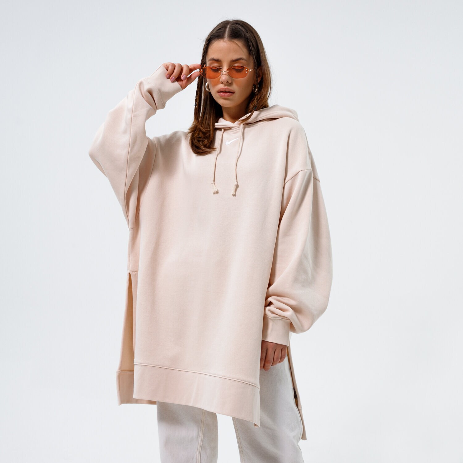 Femei bluză NIKE BLUZĂ CU GLUGĂ W NSW ESSNTL FLC HOODIE SSNL DH1089-219 Bej