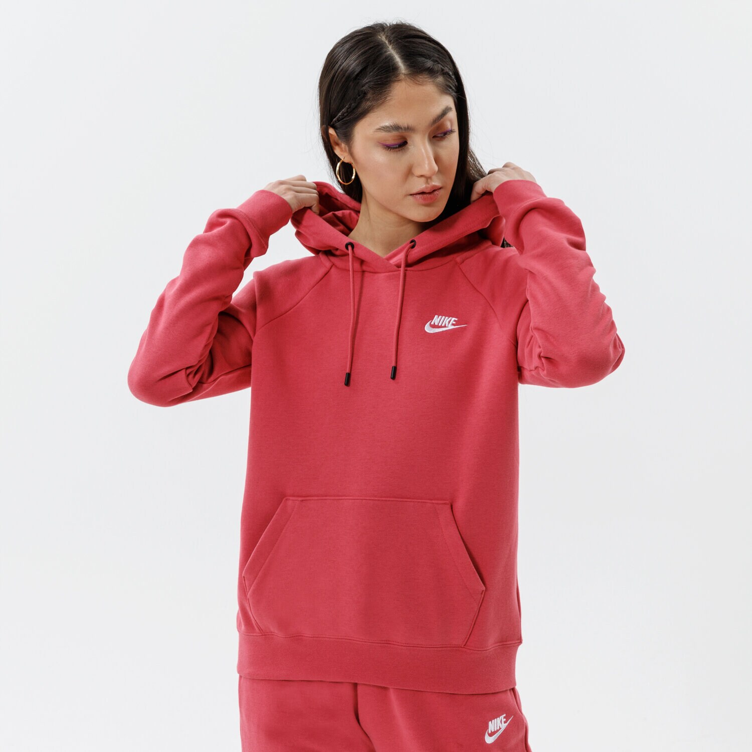 Femei bluză NIKE BLUZĂ CU GLUGĂ SPORTSWEAR ESSENTIAL BV4124-622 Roz
