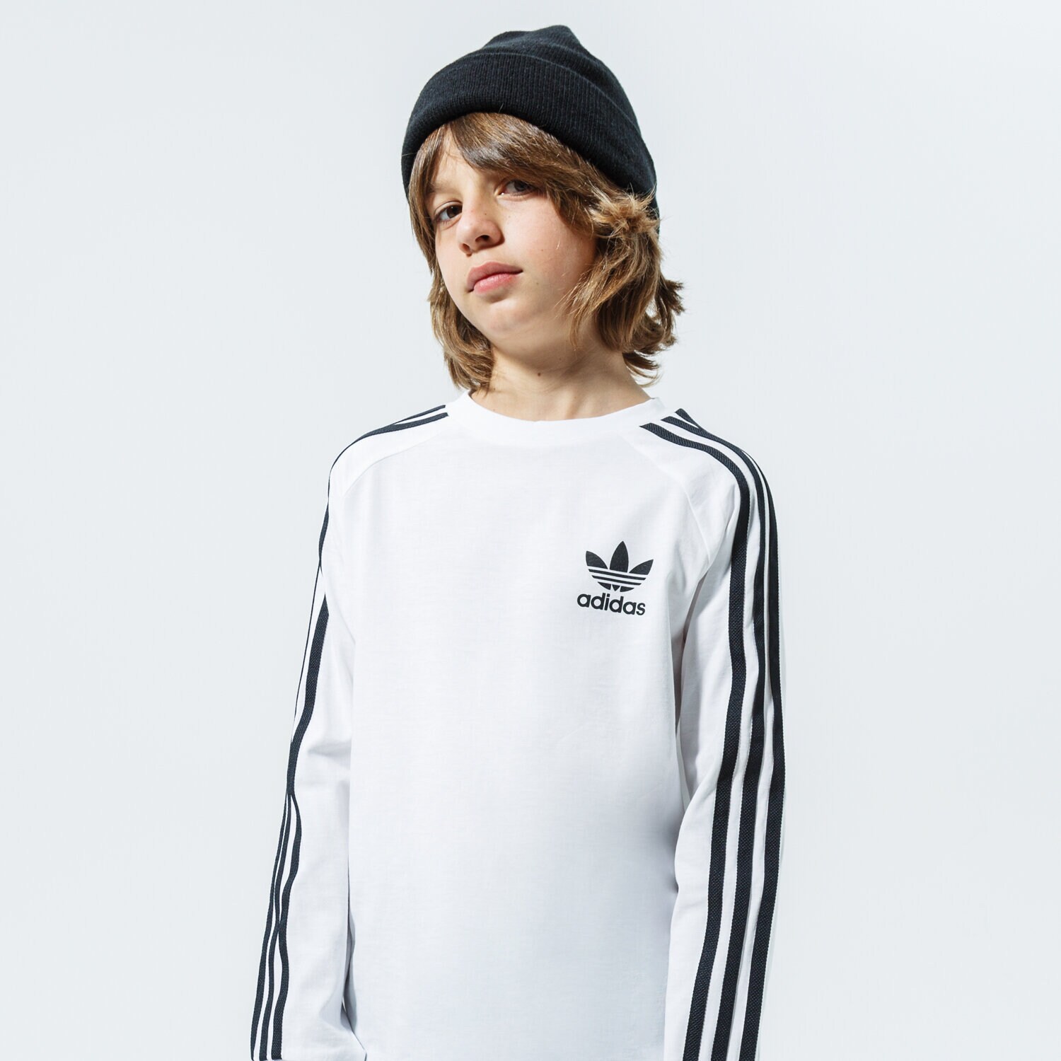 Copii tricou ADIDAS TRICOU 3STRIPES LS BOY DW9298 Alb