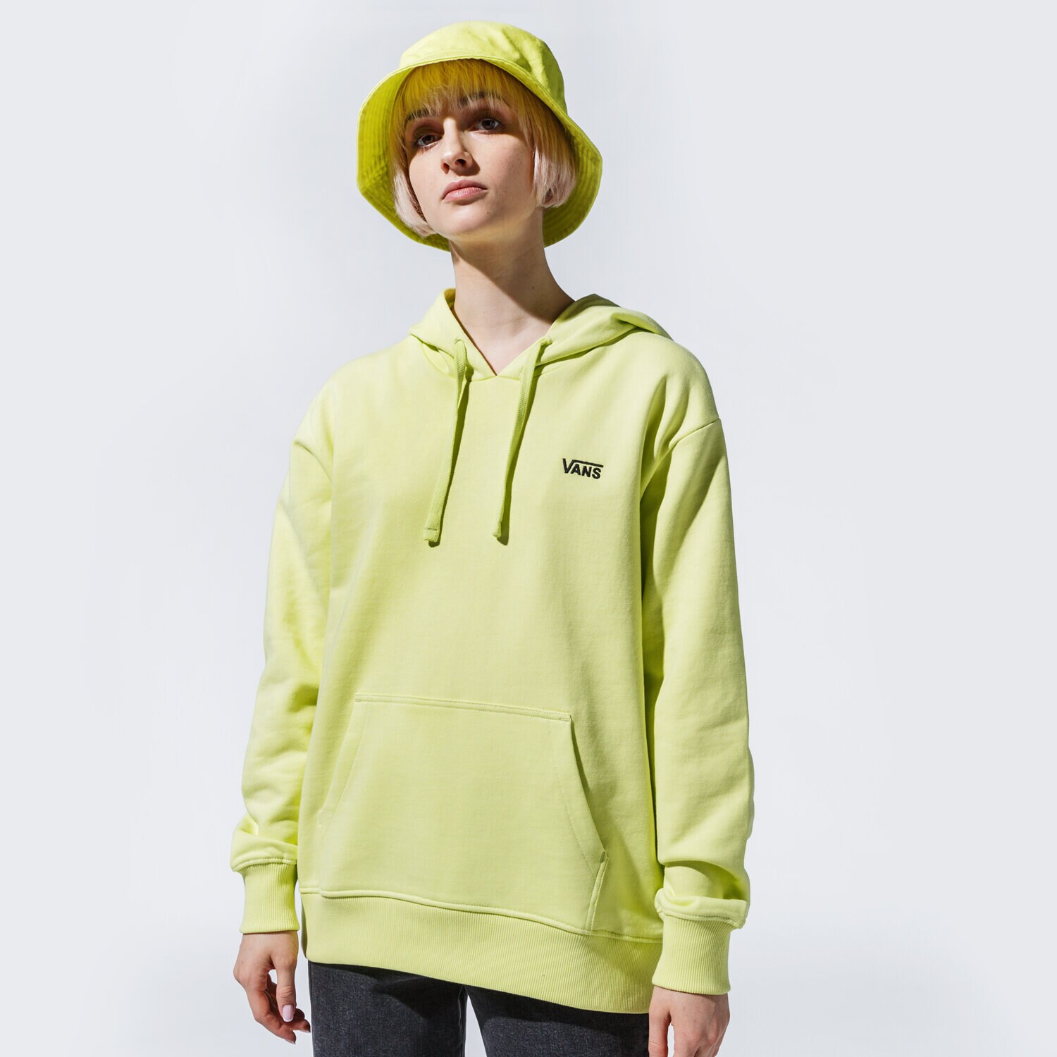 Femei bluză VANS BLUZĂ CU GLUGĂ WM FLYING V BF FT HOODIE SUNNY LIME VN0A5AR4TCY1 Verde