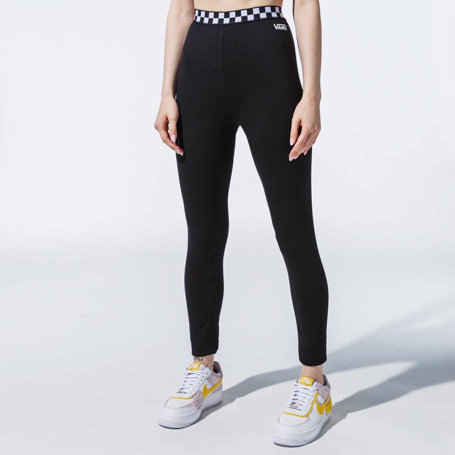 Femei pantaloni VANS COLANȚI WM BLADEZ CHECK LEGGING BLACK VN0A5AN4BLK1 Negru