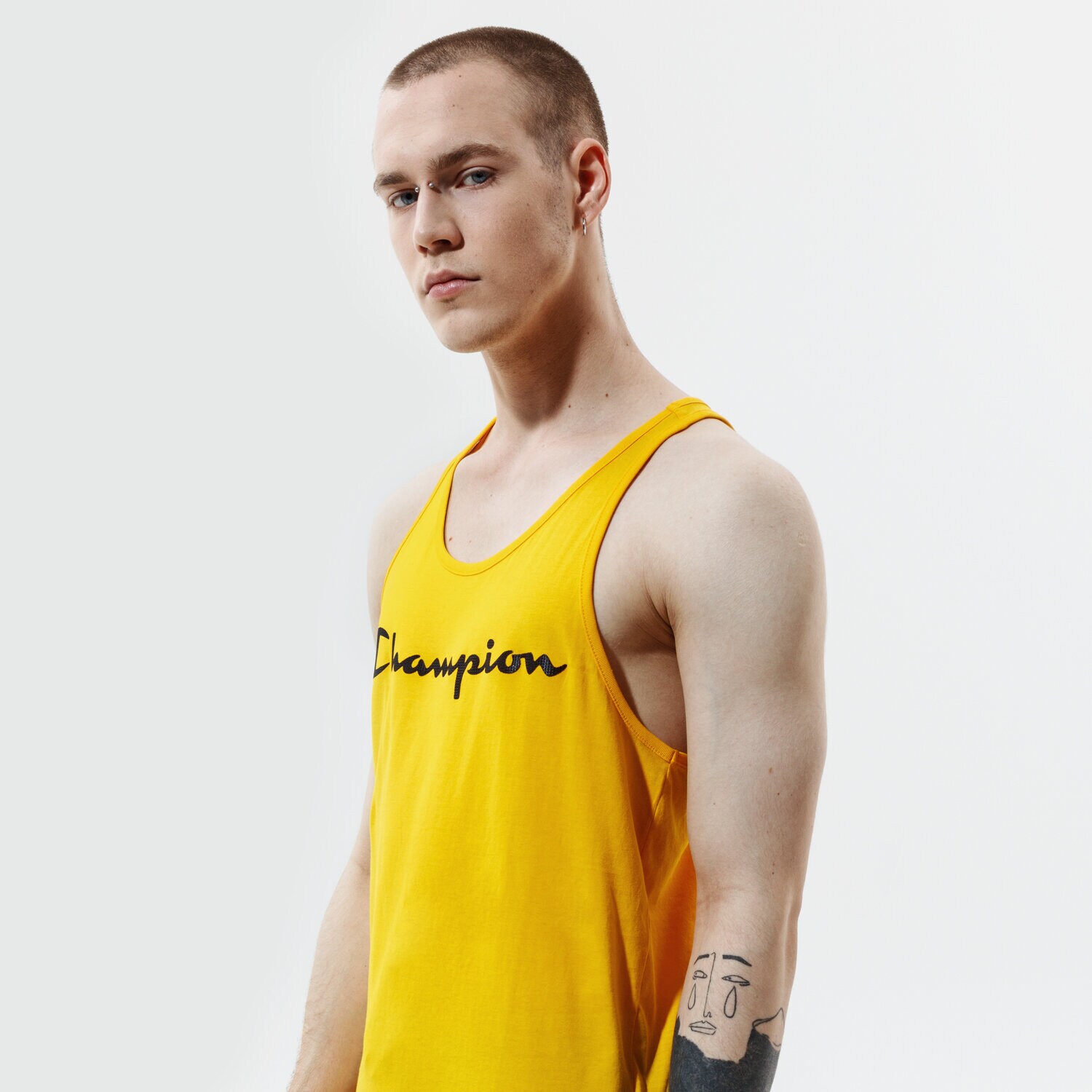 Bărbați tricou CHAMPION MAIOU MAIOU TOP 214145YS058 Galben