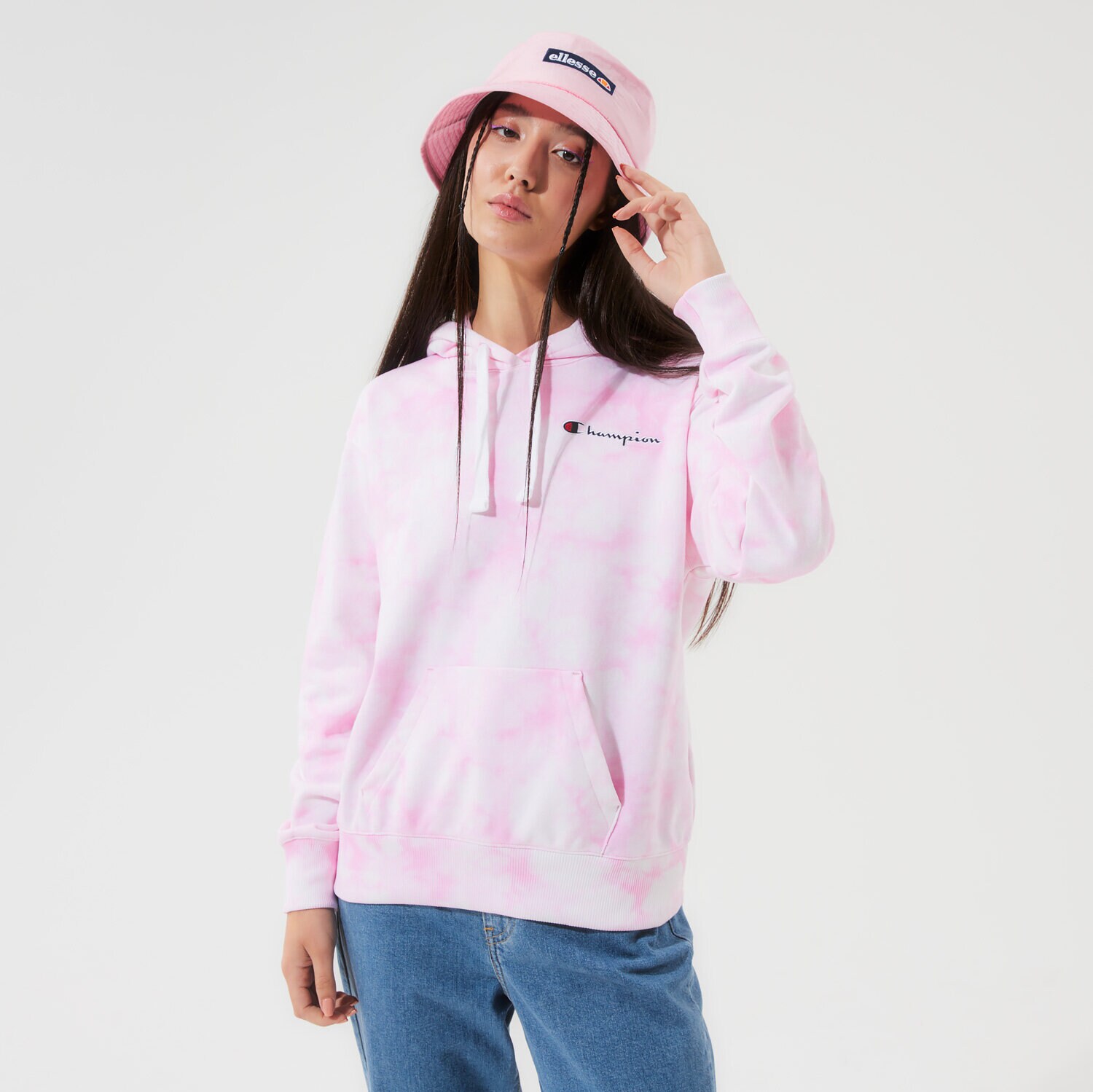 Femei bluză CHAMPION BLUZĂ CU GLUGĂ HOODED SWEATSHIRT 113934WL005 Mulicolor