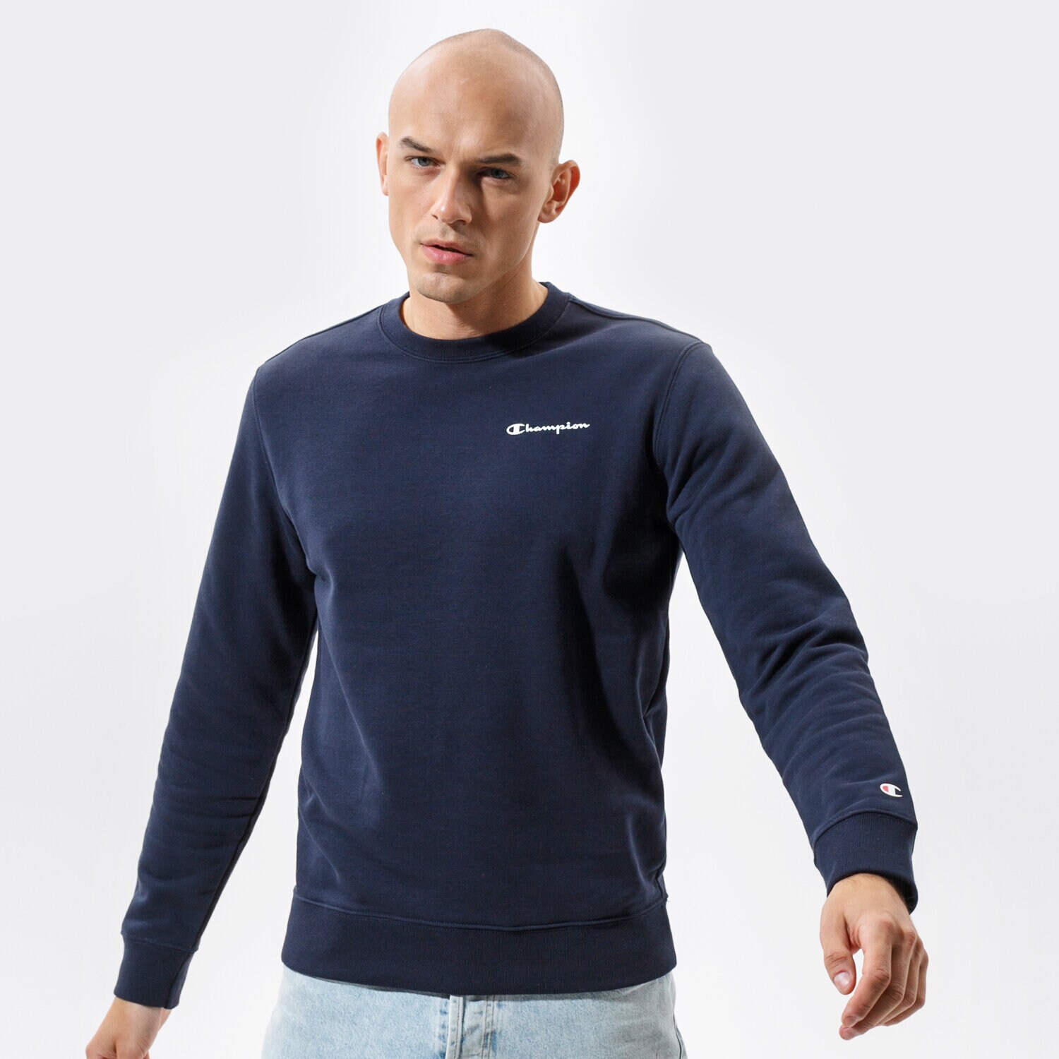 Bărbați bluză CHAMPION BLUZĂ CREWNECK SWEATSHIRT 214151BS501 Bleumarin