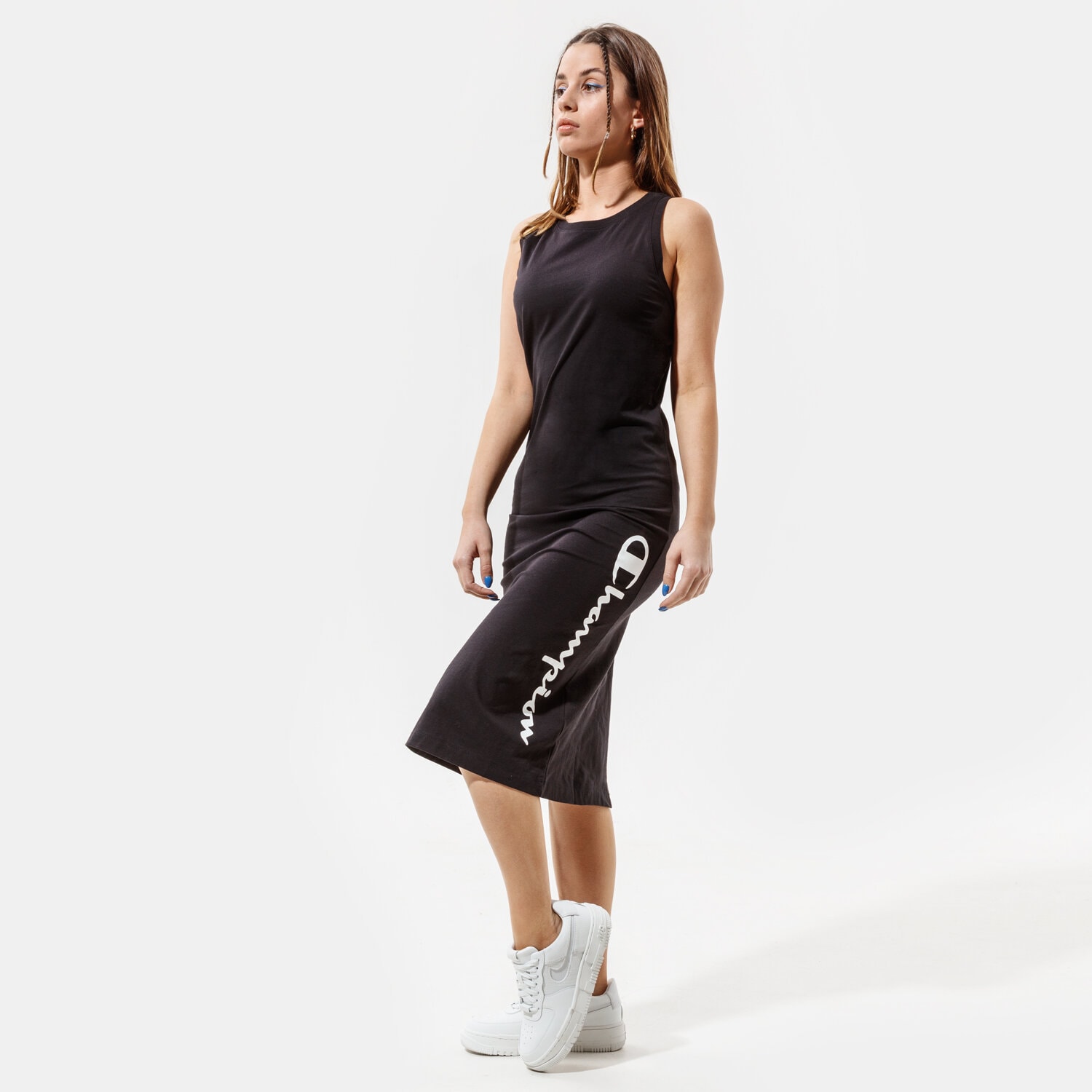 Femei rochii și fuste CHAMPION ROCHIE TRENINGS 112610KK001 Negru