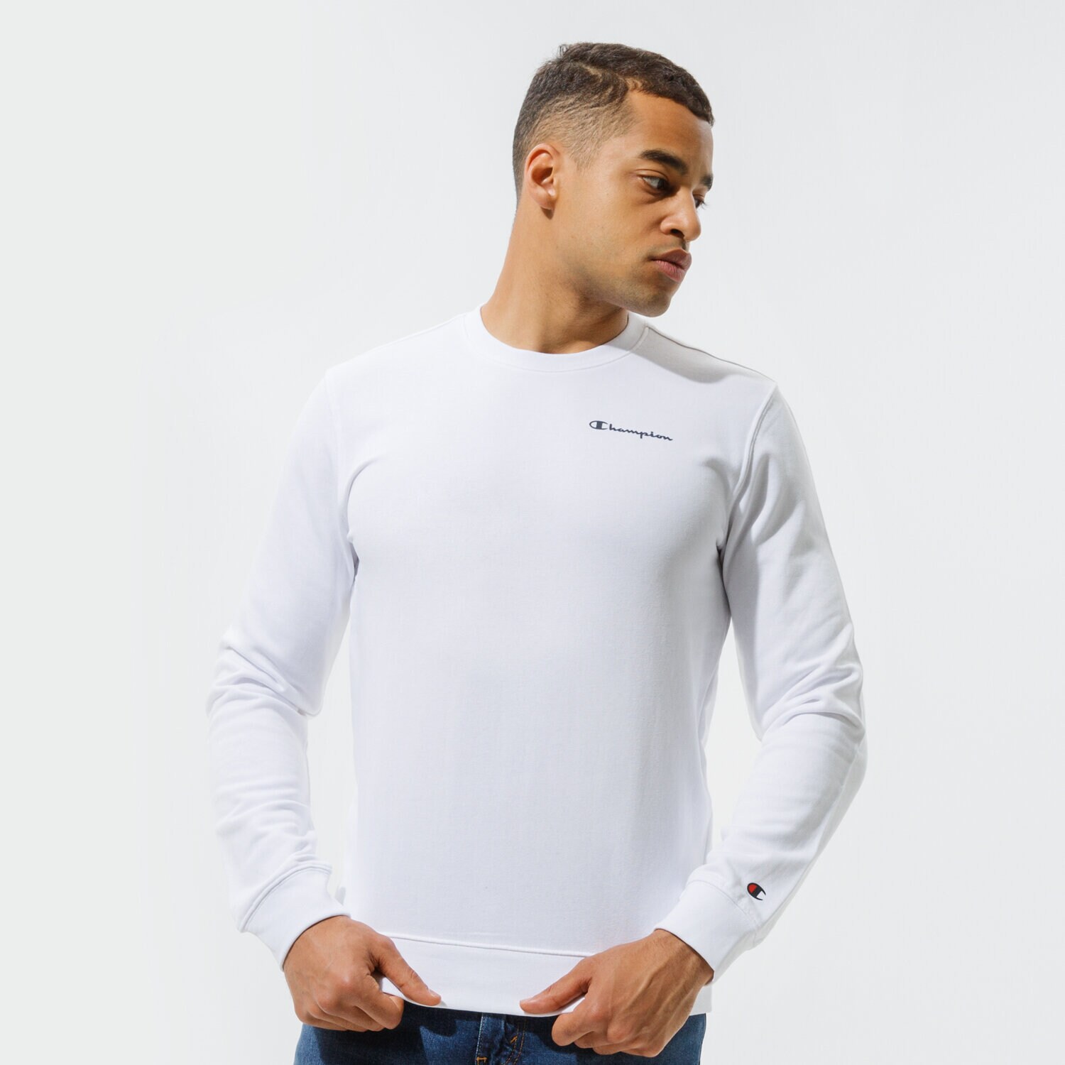 Bărbați bluză CHAMPION BLUZĂ CREWNECK SWEATSHIRT 214151WW001 Alb