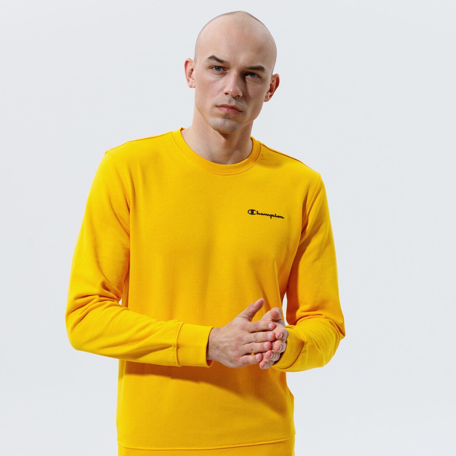 Bărbați bluză CHAMPION BLUZĂ CREWNECK SWEATSHIRT 214151YS058 Galben