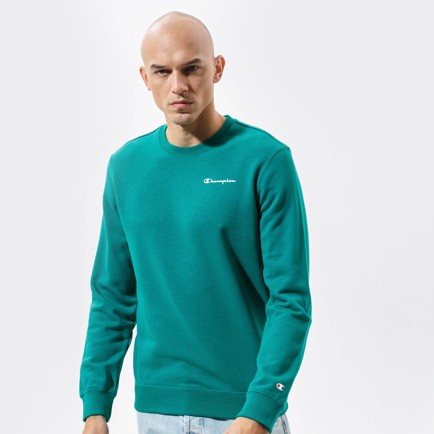 Bărbați bluză CHAMPION BLUZĂ CREWNECK SWEATSHIRT 214151GS040 Verde