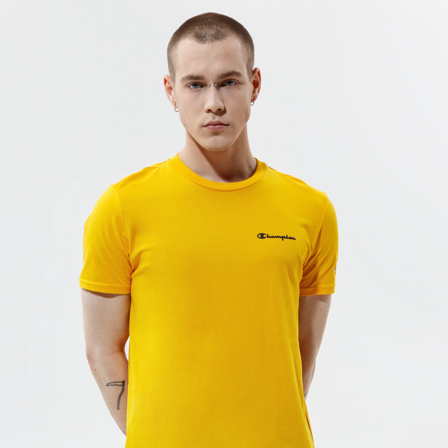 Bărbați tricou CHAMPION TRICOU CREWNECK TRICOU 214153YS058 Galben