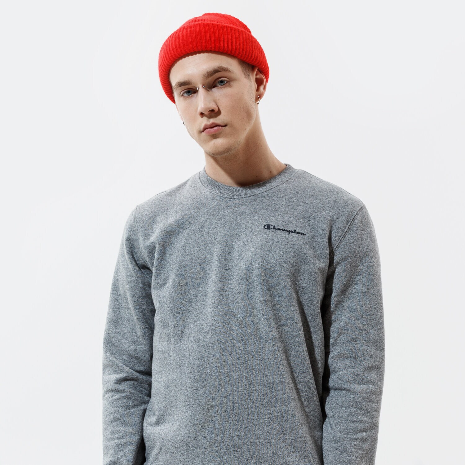 Bărbați bluză CHAMPION BLUZĂ CREWNECK SWEATSHIRT 214151EM524 Gri